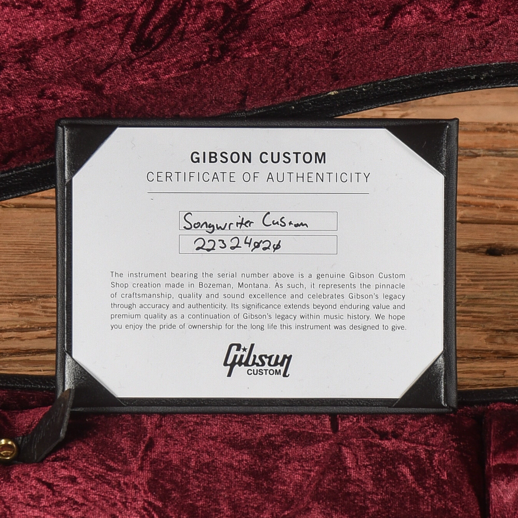 Gibson Custom Shop Modern Songwriter EC Custom Ebony