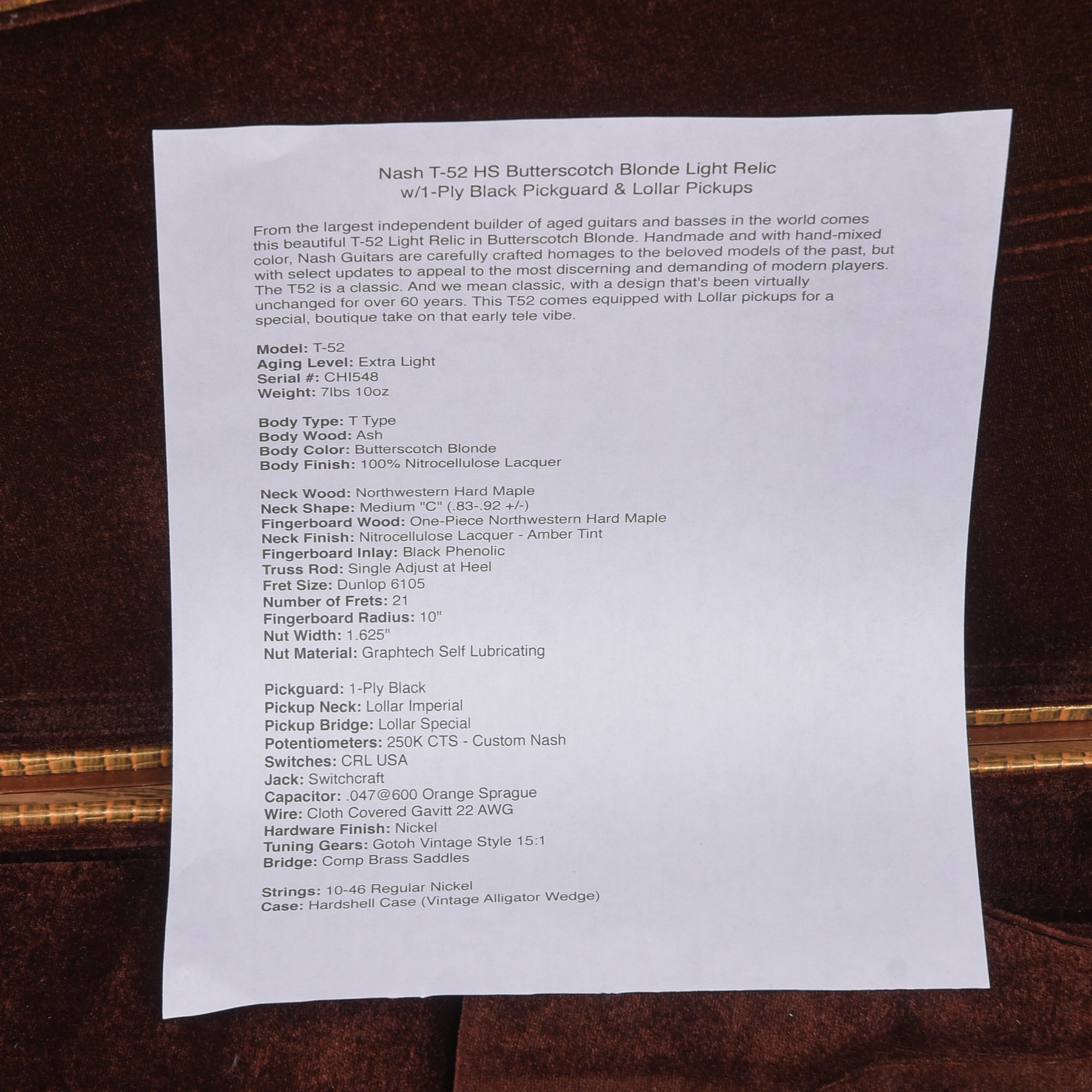 Nash T-52 Butterscotch Blonde 2021