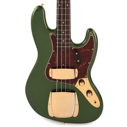 Fender Custom Shop 1960 Jazz Bass NOS Cadillac Green w/Painted Headcap, AAA Flame Maple Neck, & Gold Hardware