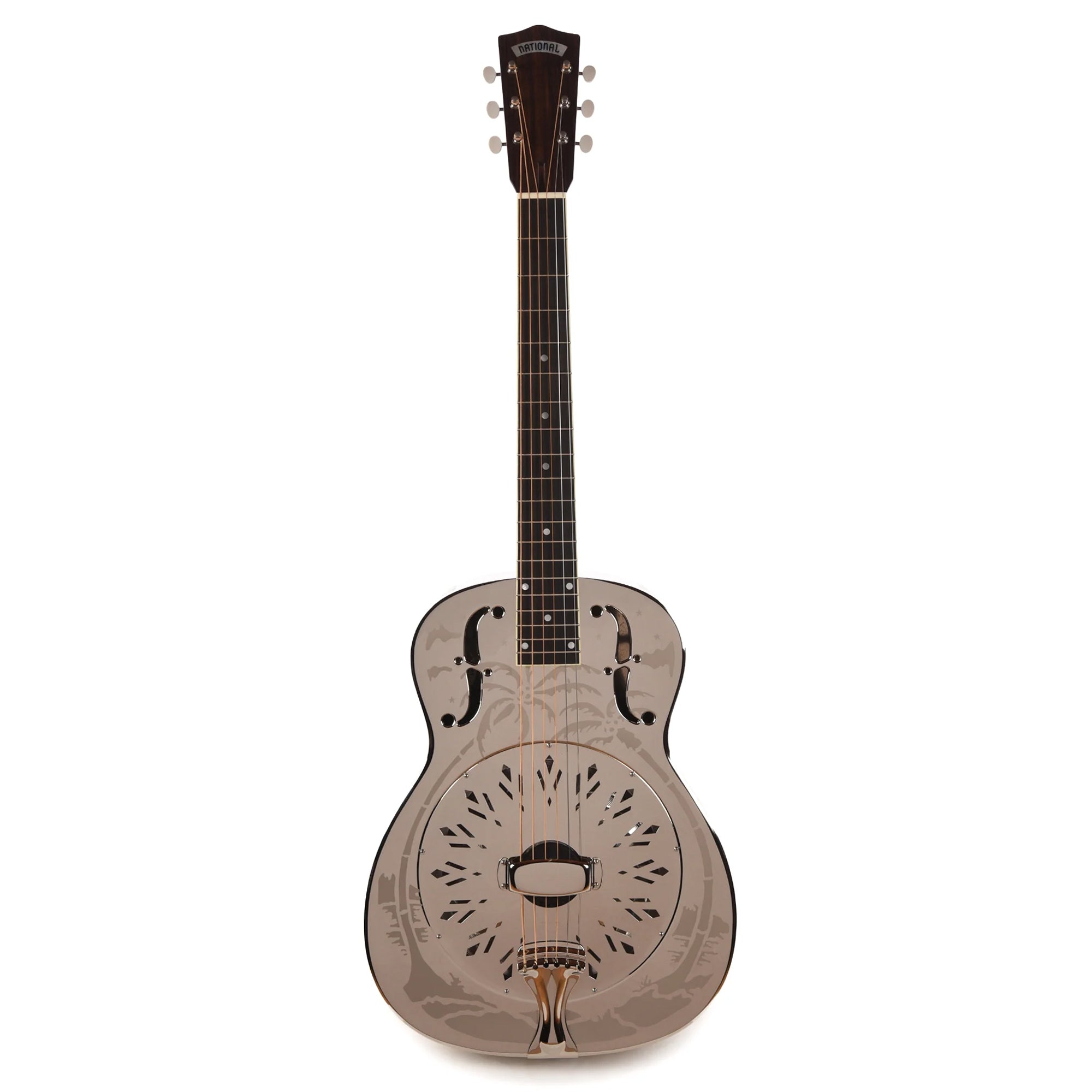 National Style O Single Cone Brass Bright Nickel 14-Fret