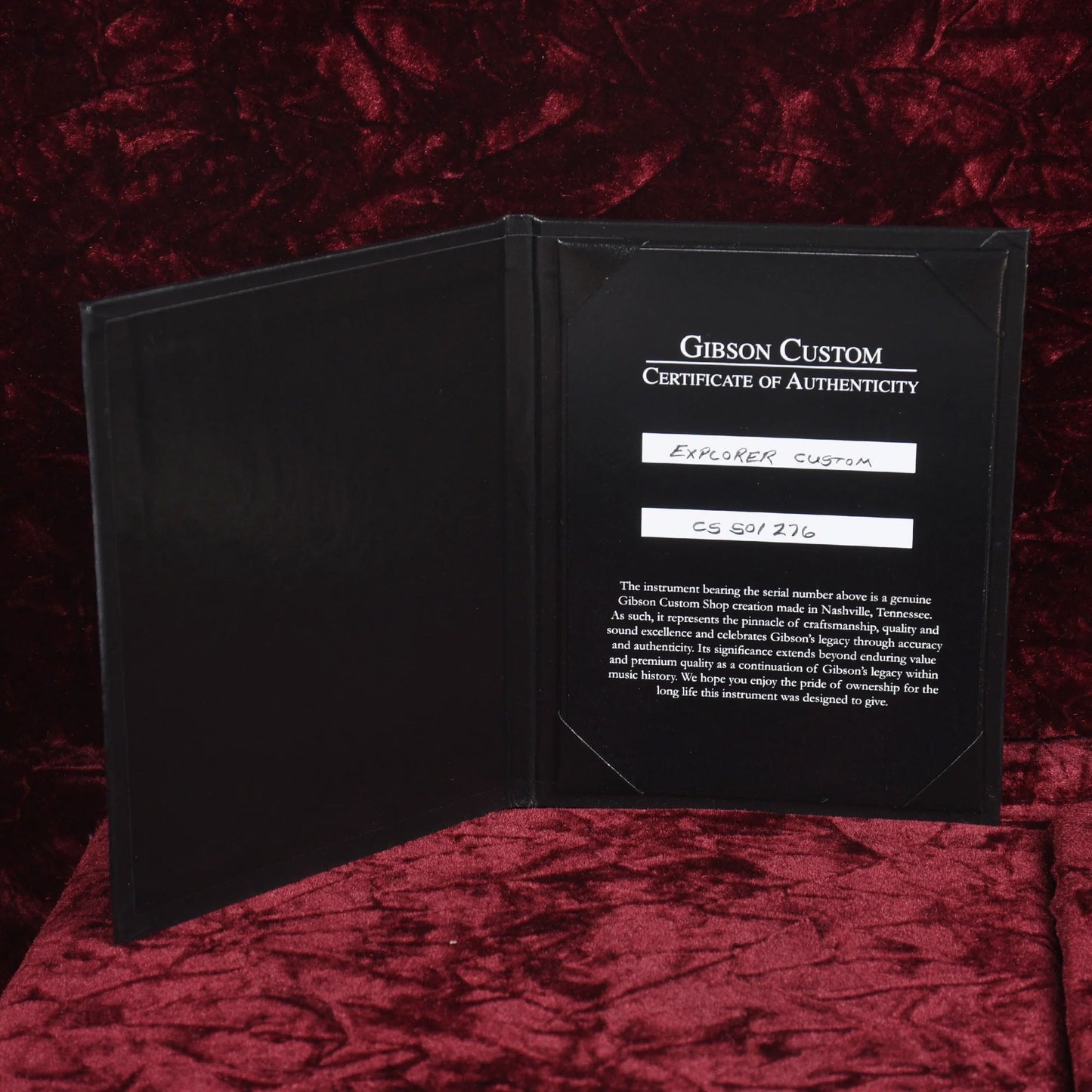 Gibson Custom Shop Explorer Custom "CME Spec" Antique Red Sparkle VOS w/Black Stinger