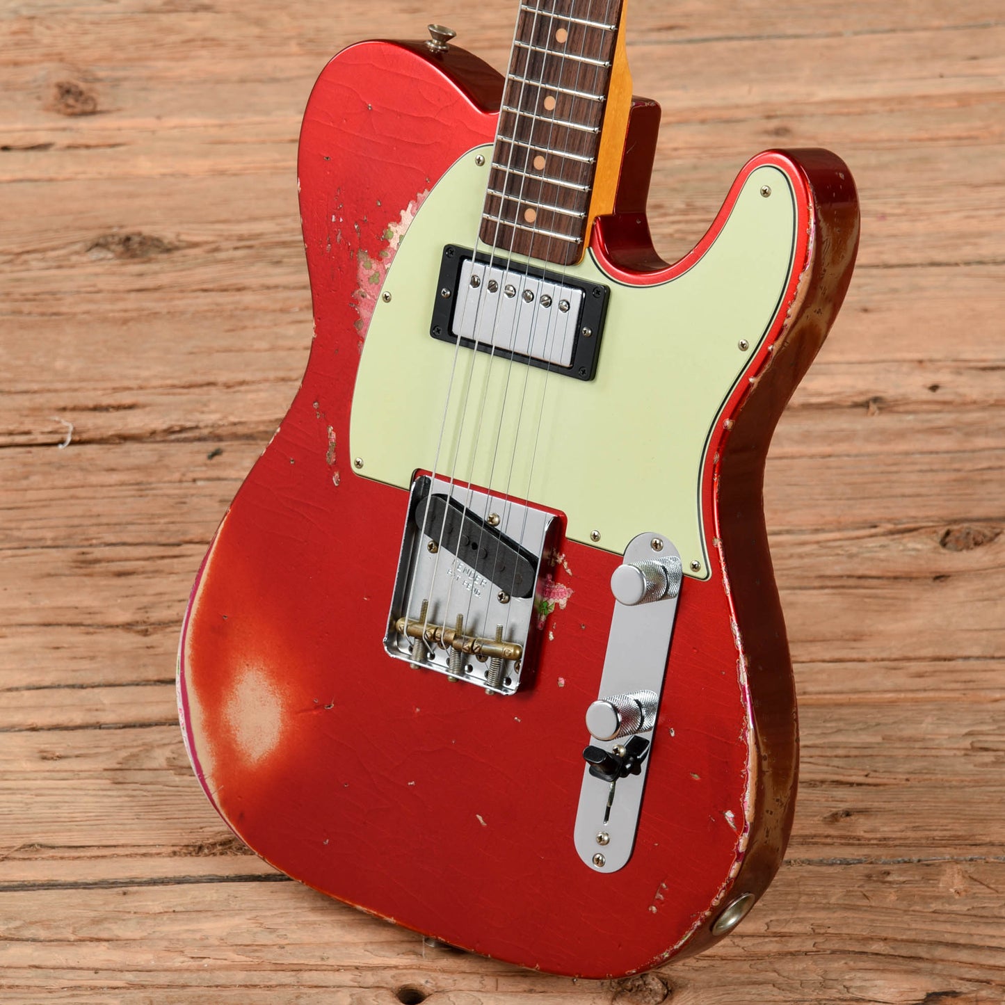 Fender Custom Shop Limited 60s HS Telecaster Relic Aged Candy Apple Red Over Pink Paisley 2023