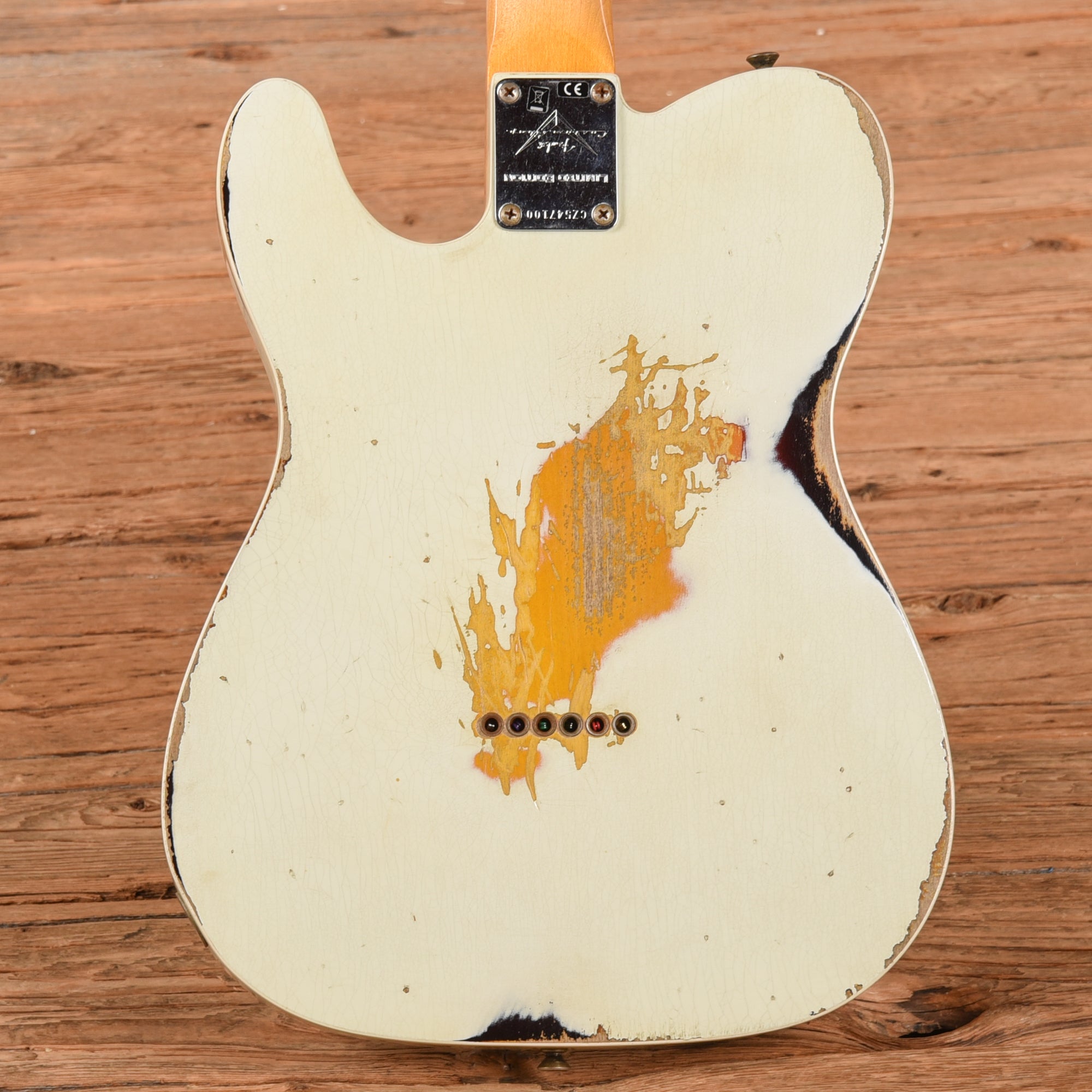 Fender Custom Shop '60 HS Telecaster Custom Heavy Relic Olympic White Over Sunburst 2020