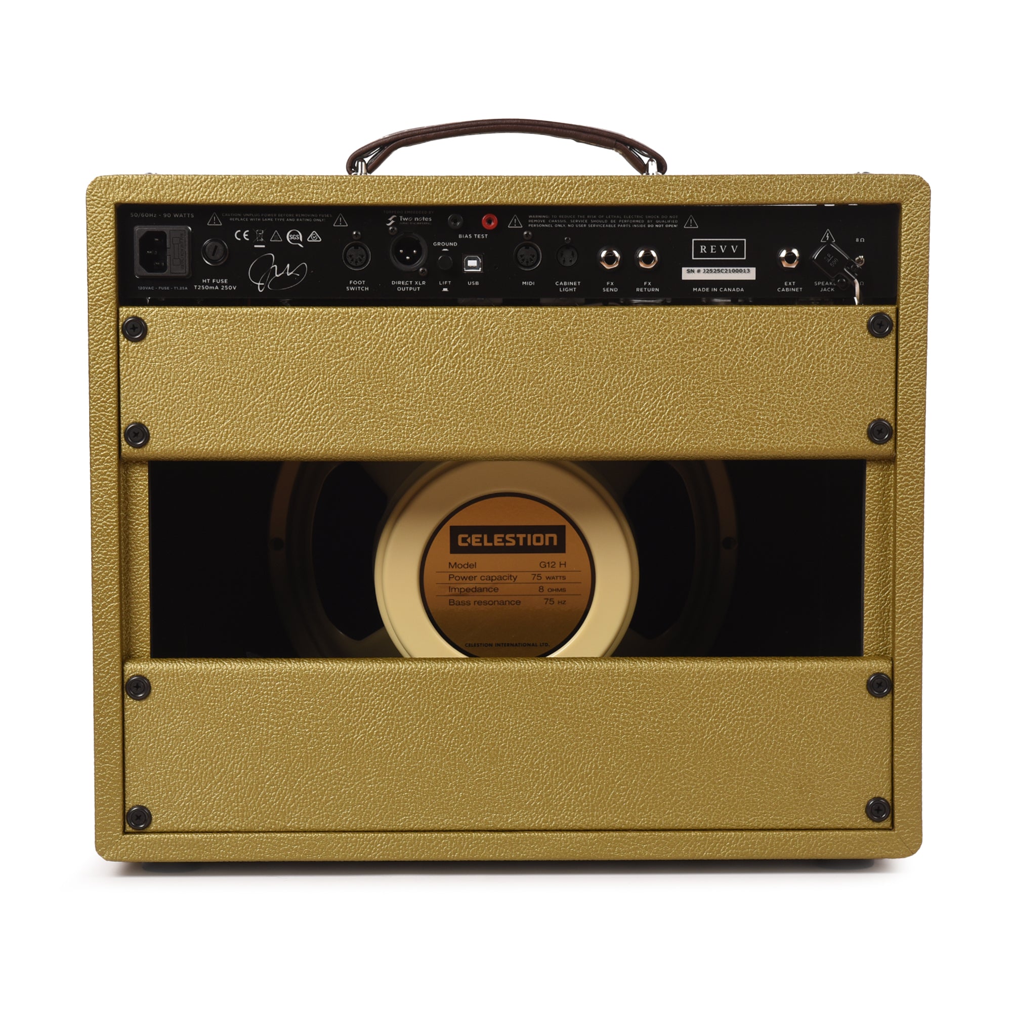 Revv D25 25w 1x12 Guitar Amp Combo Joey Landreth Edition Gold