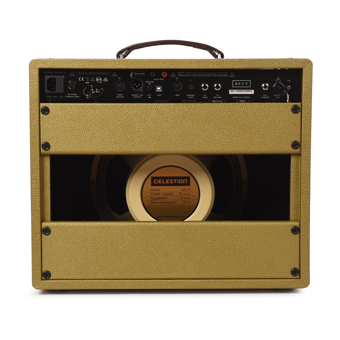 Revv D25 25w 1x12 Guitar Amp Combo Joey Landreth Edition Gold