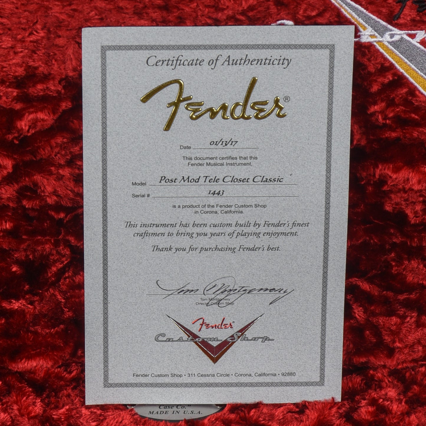 Fender Custom Shop Post Modern Telecaster Closet Classic Blonde 2017