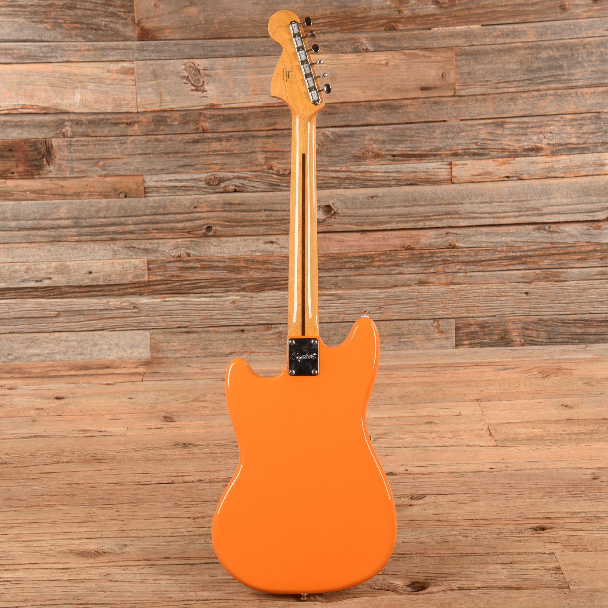 Squier Classic Vibe '60s Competition Mustang Capri Orange w/Dakota Red Stripe