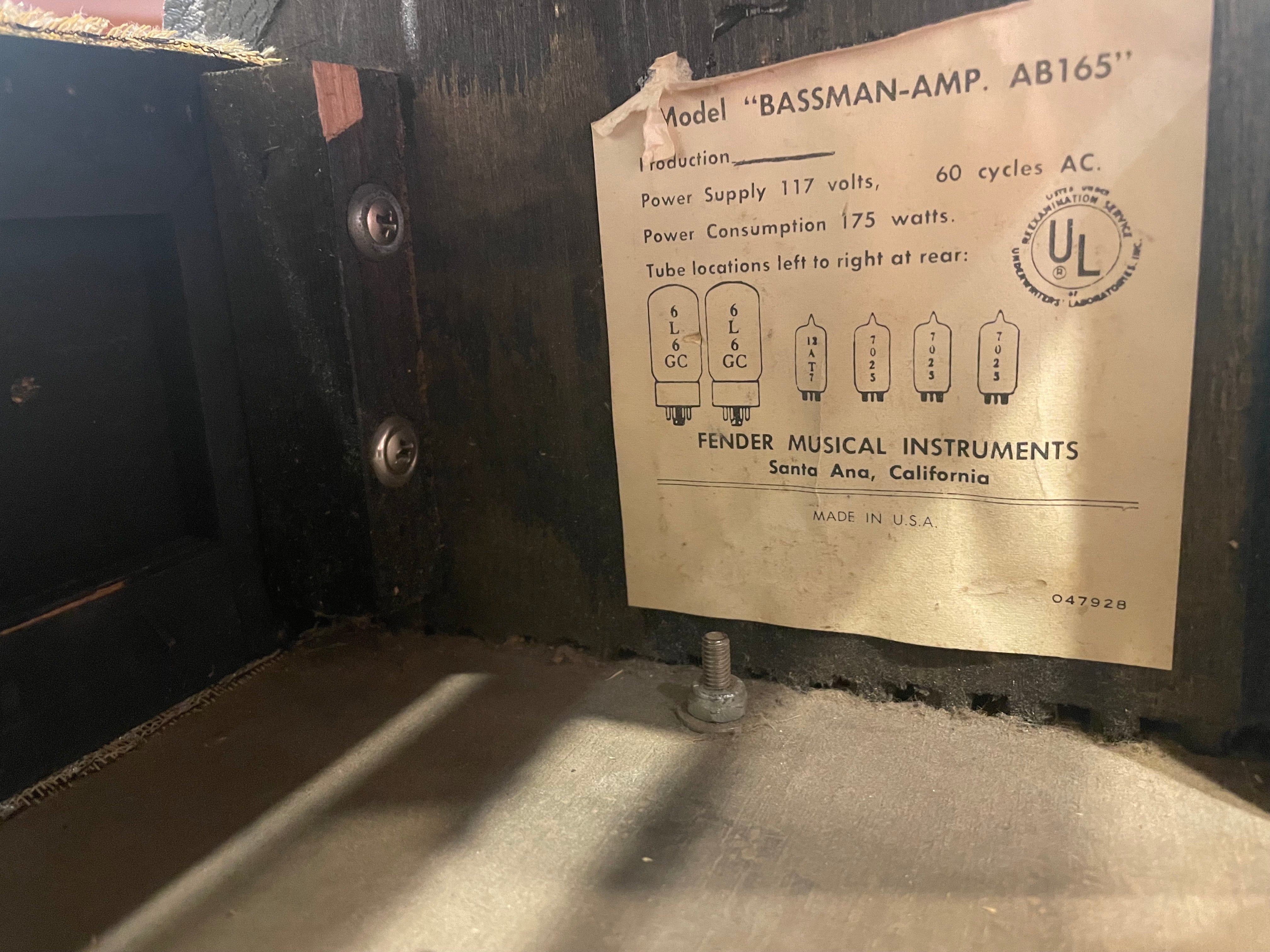 Fender Fender Bassman w/ Cab 1967  - Dave Amato of REO Speedwagon