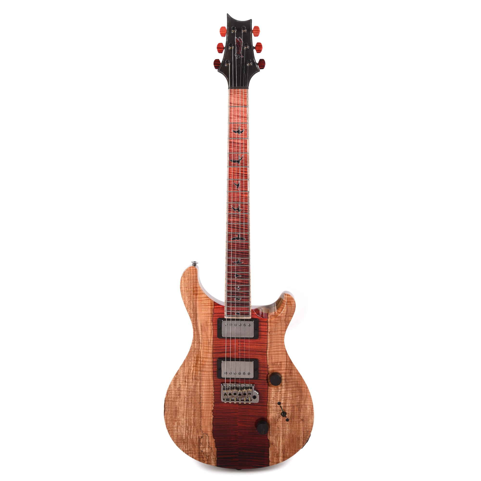 PRS Private Stock #11760 Custom 24 Spalted Maple/Black Limba Fire Red Fade w/Stained Curly Maple Fingerboard