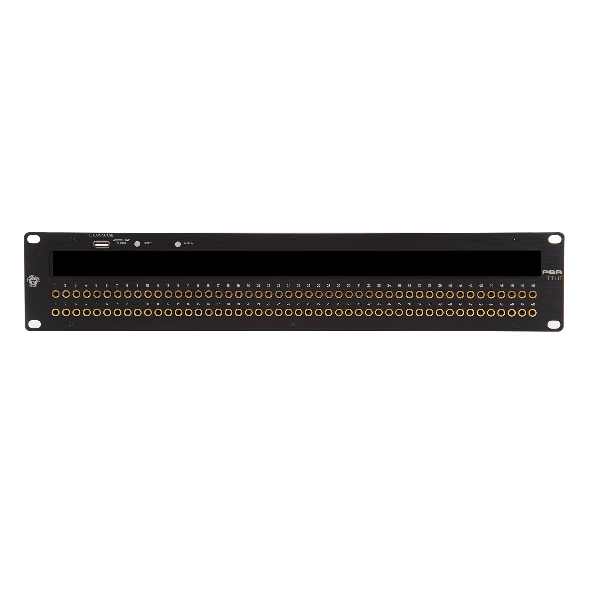 Black Lion Audio PBR TT LIT 96-Point Gold-Plated TT/DB25 Patchbay w/ customizable LED display