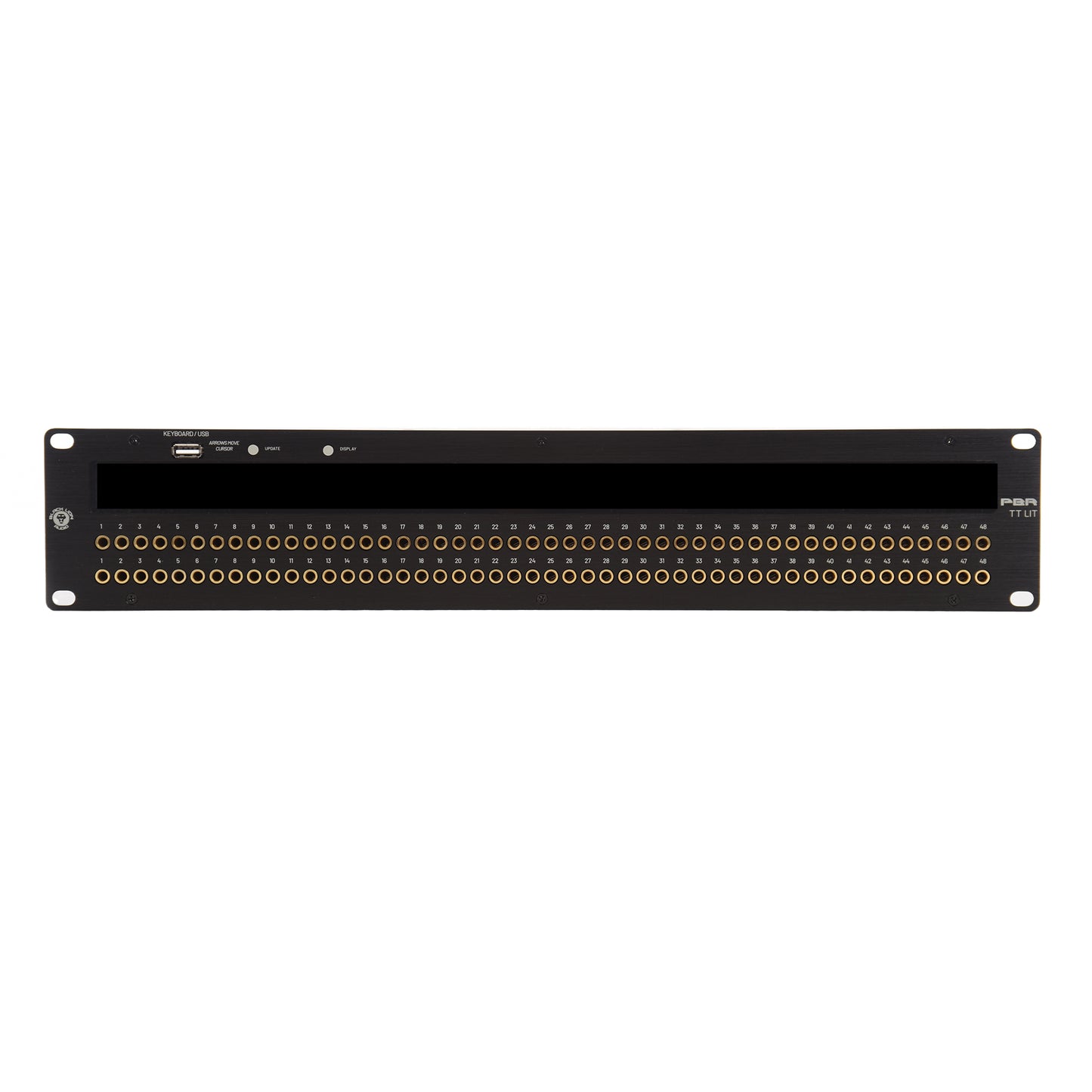 Black Lion Audio PBR TT LIT 96-Point Gold-Plated TT/DB25 Patchbay w/ customizable LED display