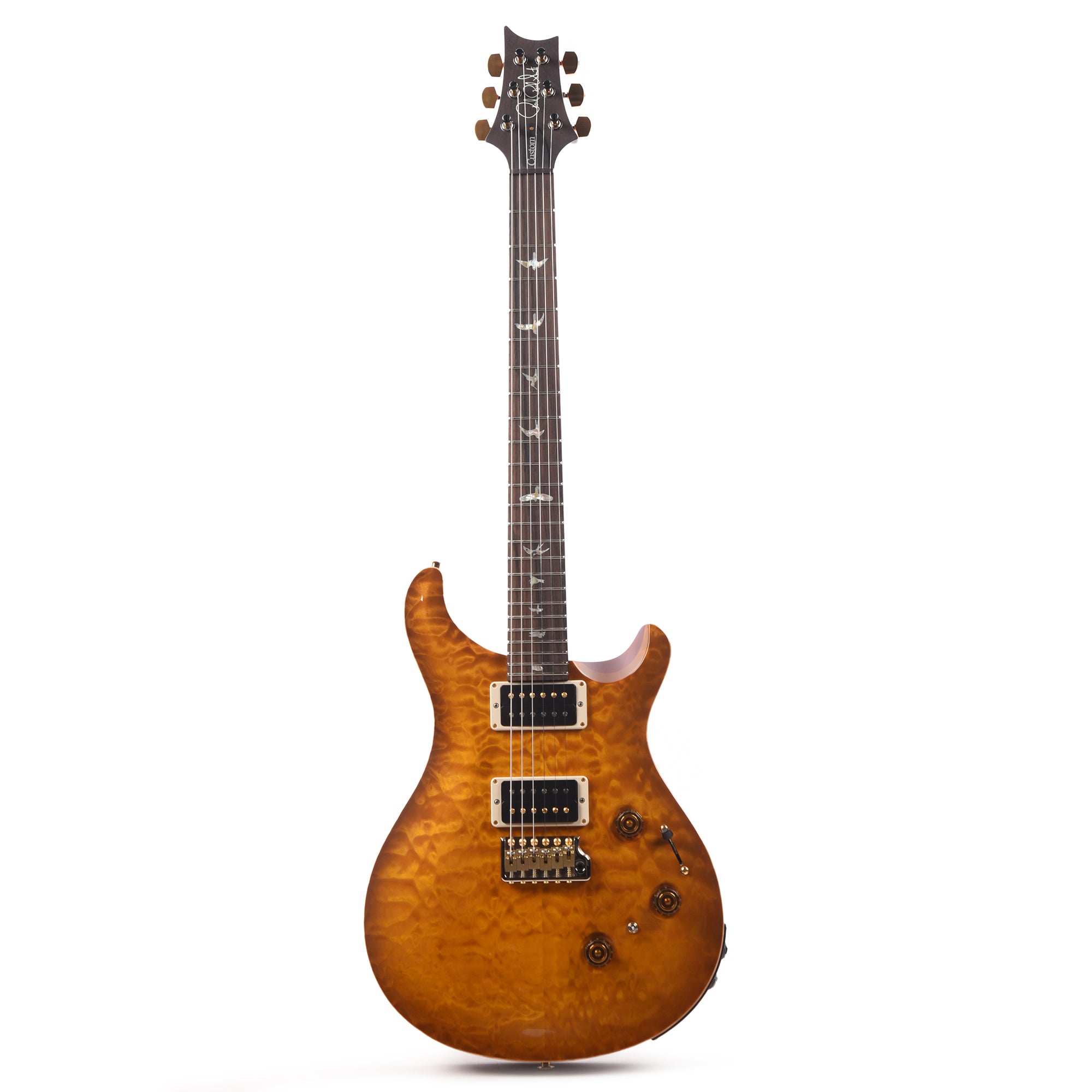 PRS Wood Library Custom 24 Piezo 10-Top Quilt Faded McCarty Sunburst w/Brazilian Rosewood Fingerboard