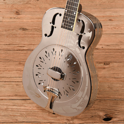 National Style O Single Cone Brass Bright Nickel 14-Fret