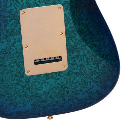 Fender Custom Shop Prestige Collection Elite Stratocaster NOS Variegated Gold Leaf Finish with Sapphire Blue Burst Master Built by Jason Smith