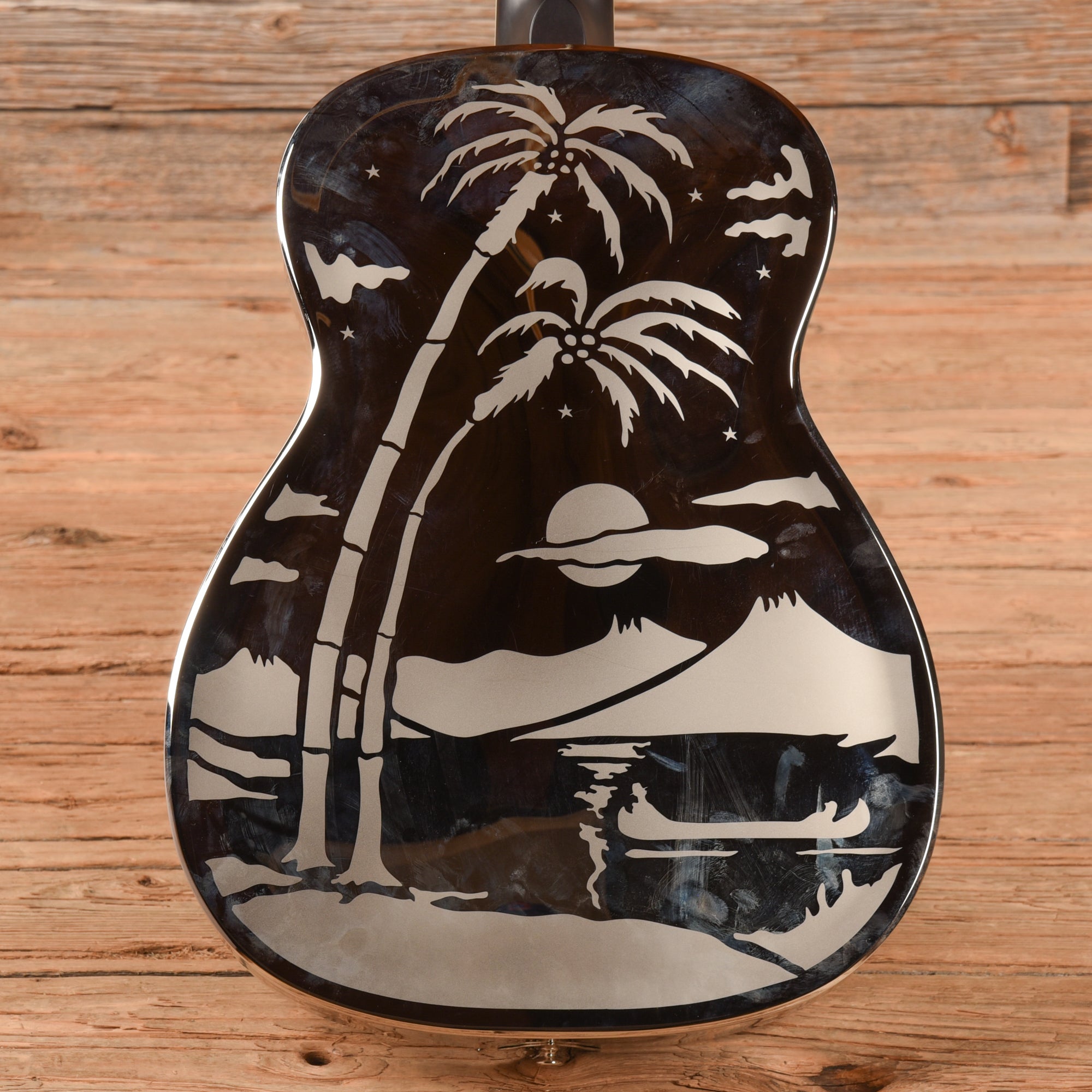 National Style O Single Cone Brass Bright Nickel 14-Fret