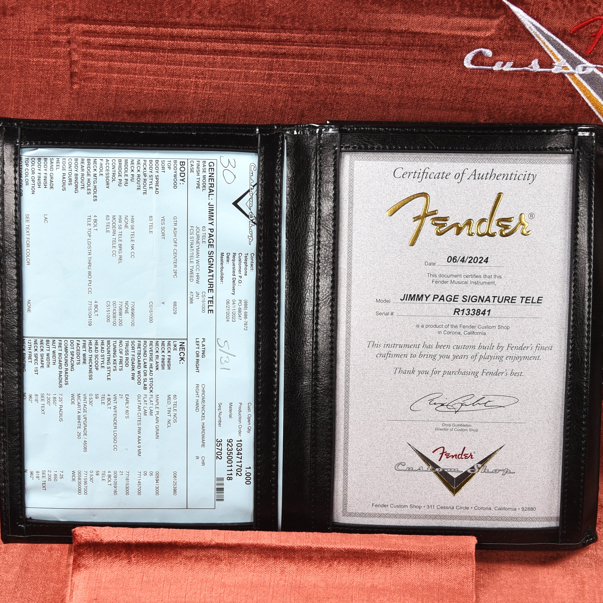 Fender Custom Shop Artist Jimmy Page Signature Telecaster Journeyman Relic White Blonde