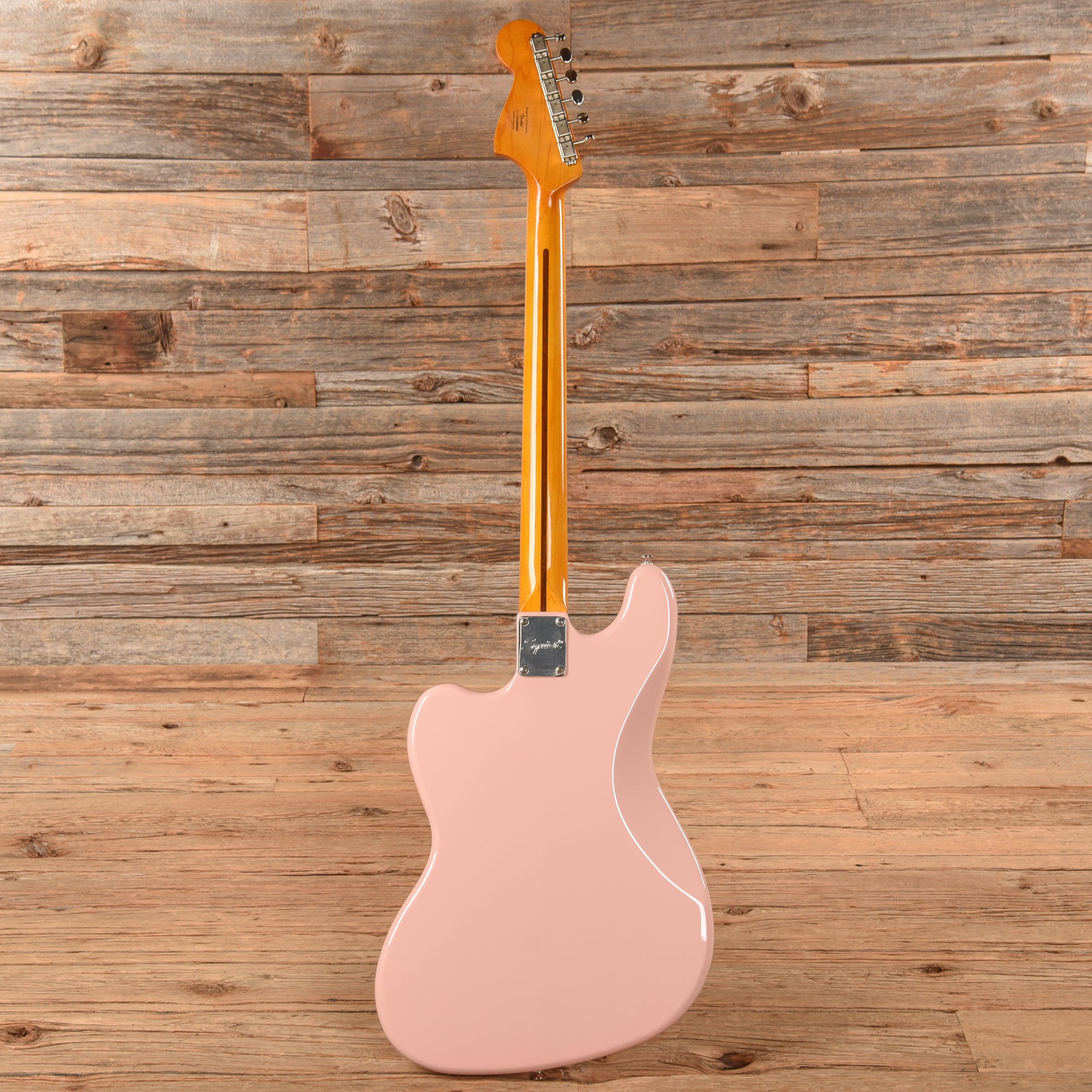 Squier Classic Vibe Bass VI Shell Pink w/Matching Headcap & 3-Ply Parchment Pickguard