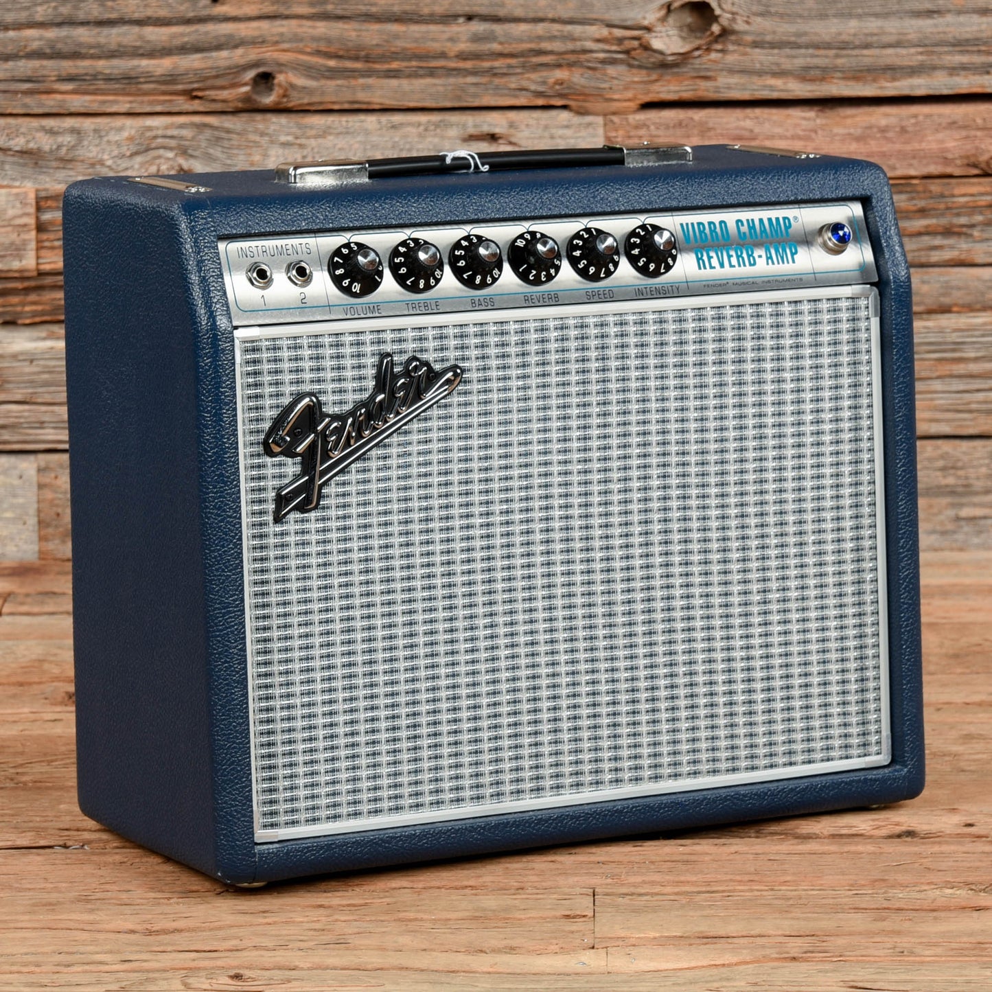 Fender '68 Custom Pro Vibro Champ Reverb FSR Limited Edition 5-Watt 1x10" Guitar Combo Navy Blue