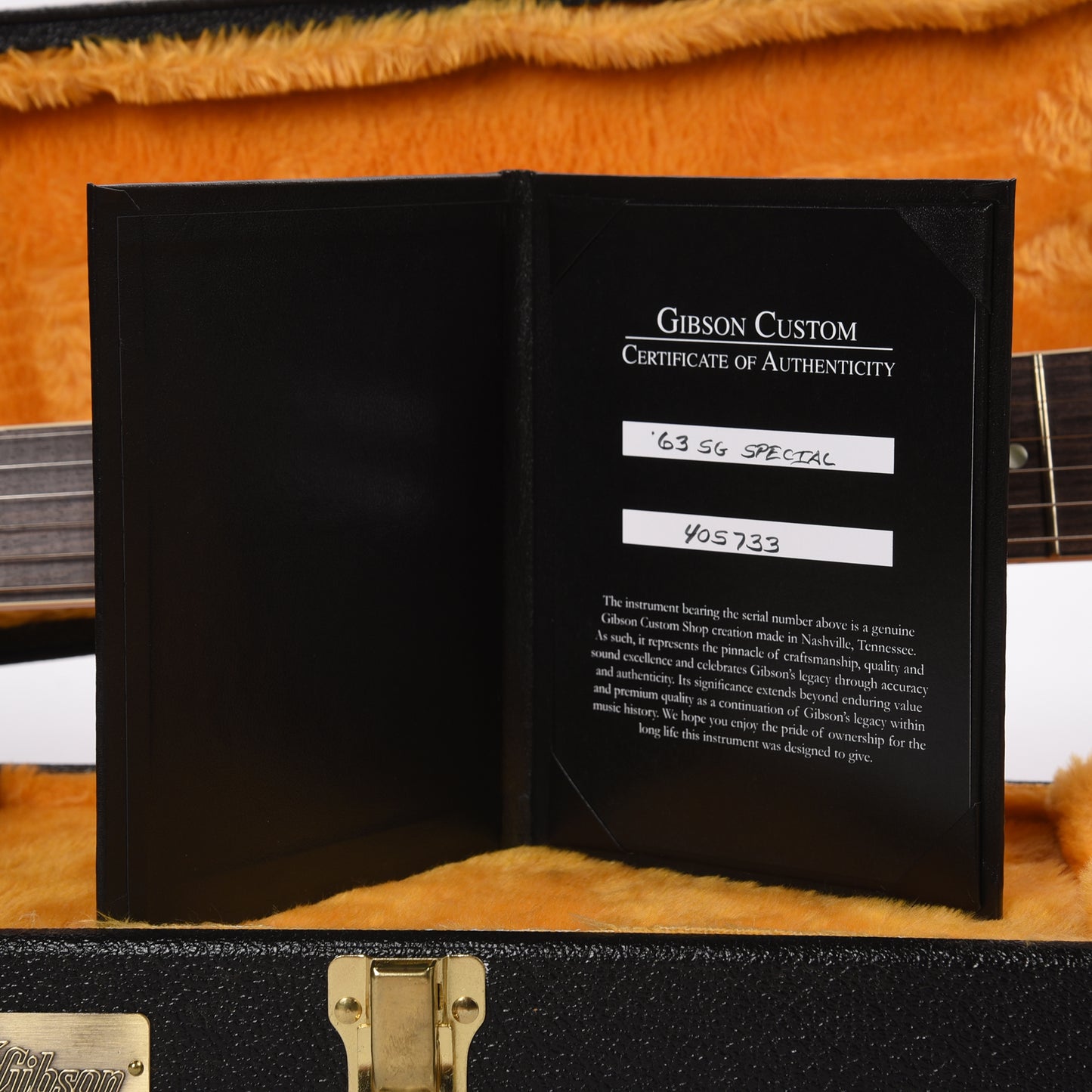 Gibson Custom Shop 1963 SG Special Reissue Lightning Bar Cherry Red VOS