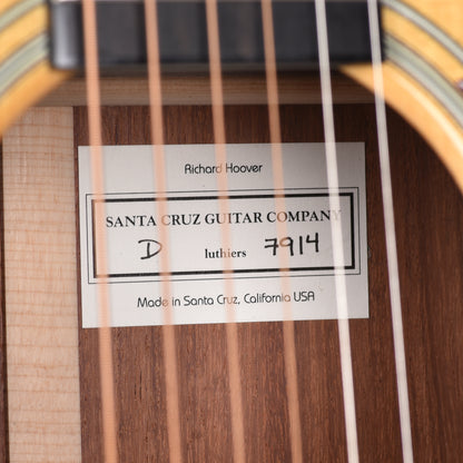 Santa Cruz Guitar Company D/PW 1930s Old Growth Adirondack Spruce/Honduran Rosewood Vintage Tint