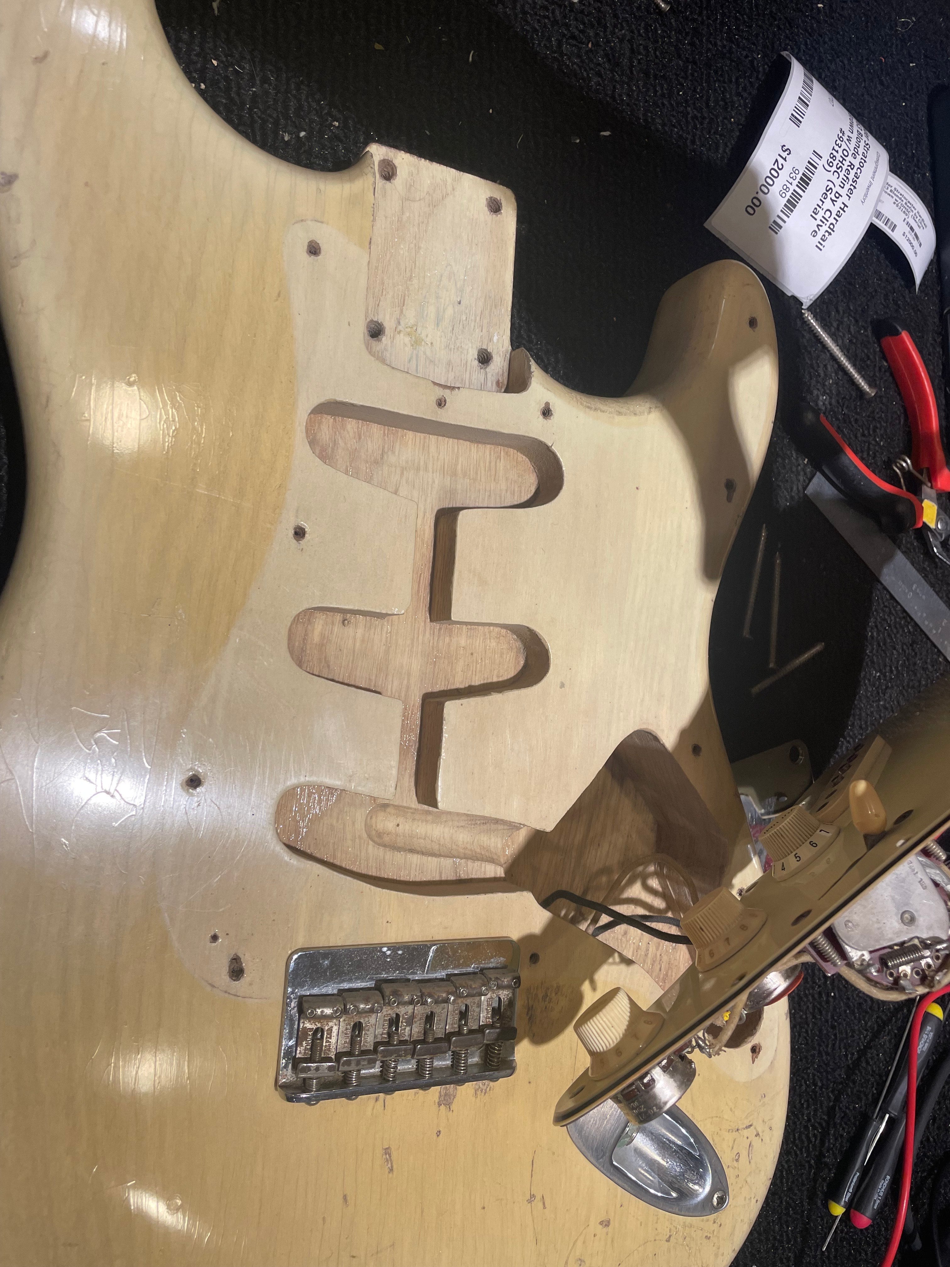 Fender Stratocaster Hardtail Blonde Refin by Clive Brown 1963