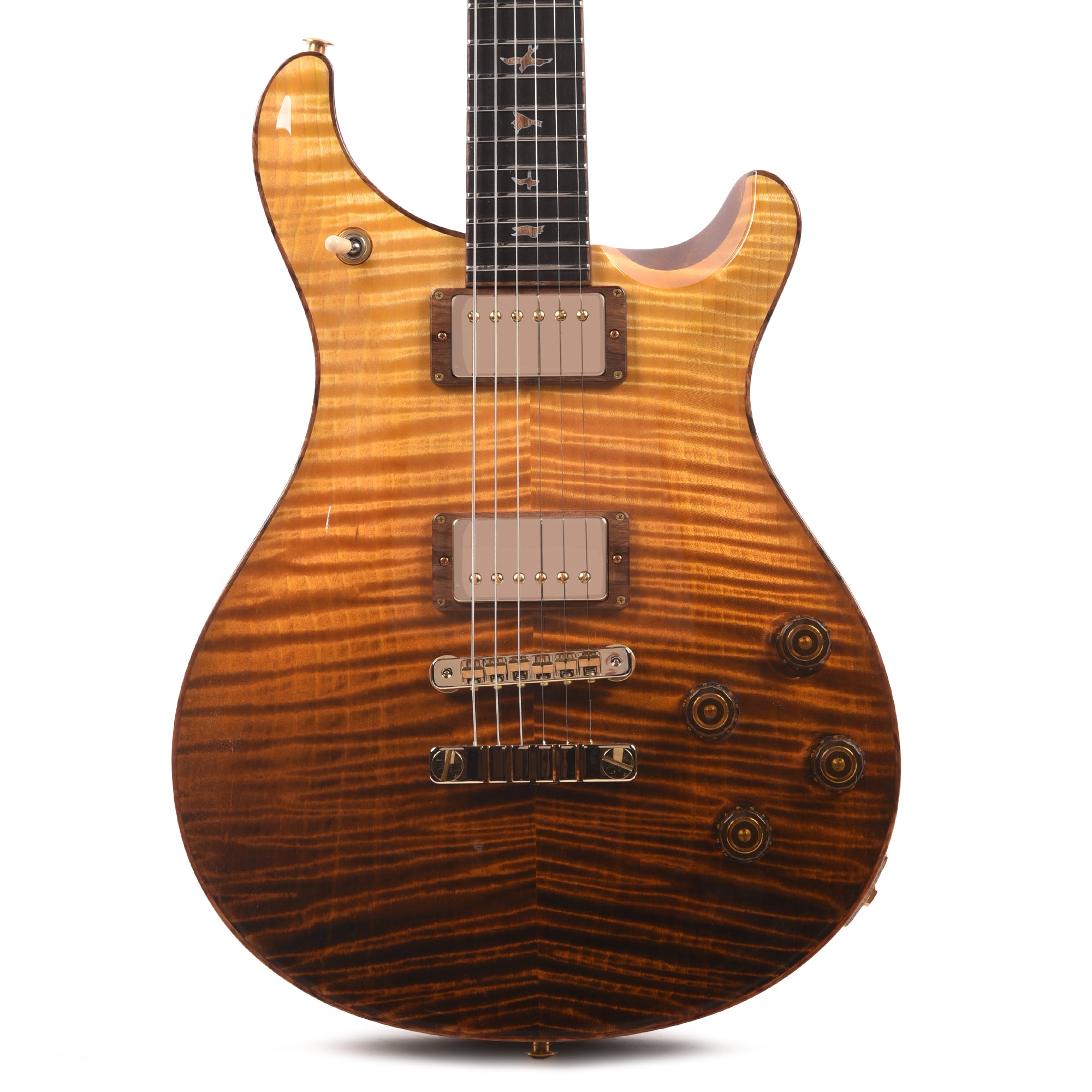 PRS Private Stock #11755 McCarty 594 Curly Maple/African Mahogany Sandstorm w/Hormigo Neck, Binding, Inlays, Rings, & Backplate