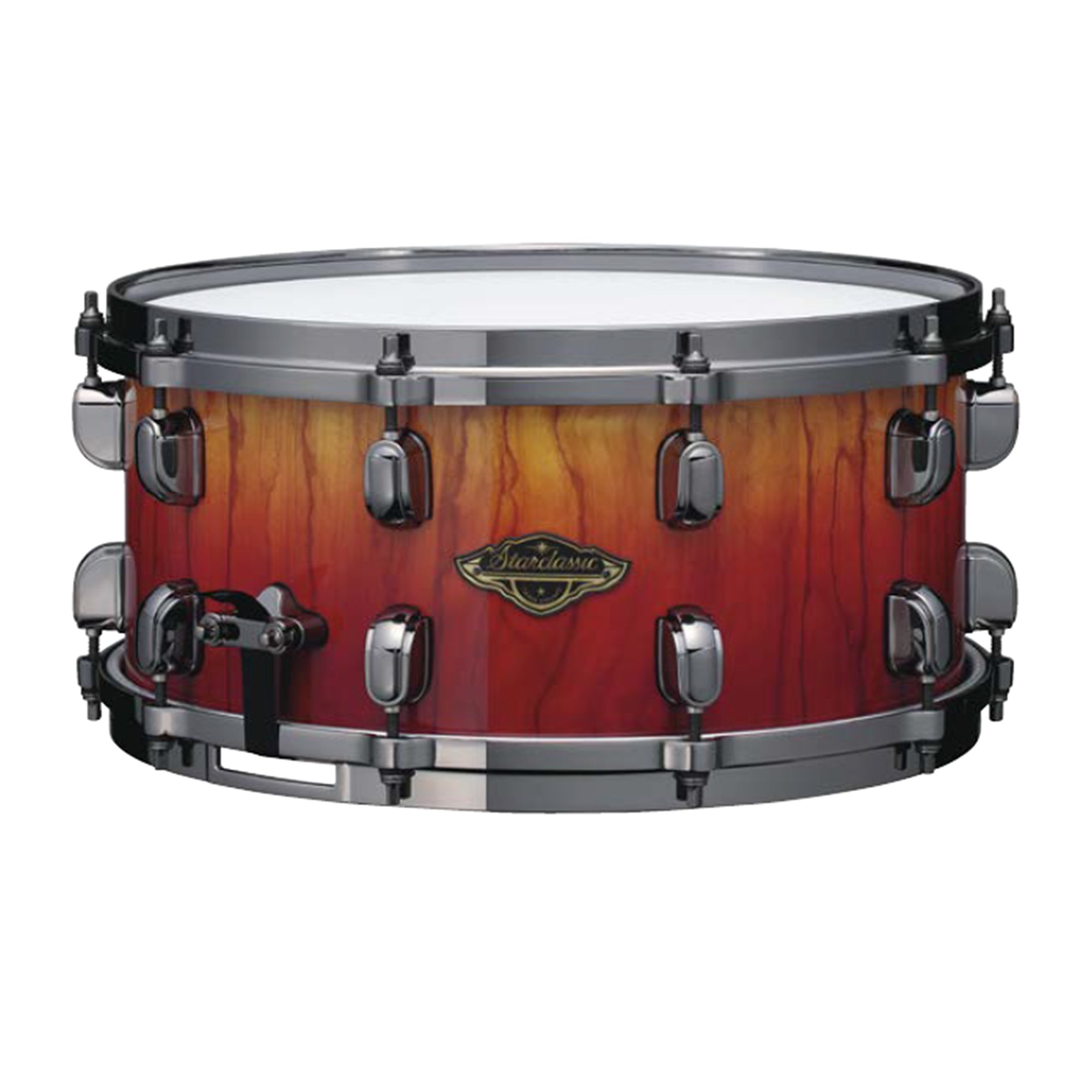 Tama Starclassic 14x6.5 Walnut/Birch Snare Drum Vermillion Bosse Fonce Fade