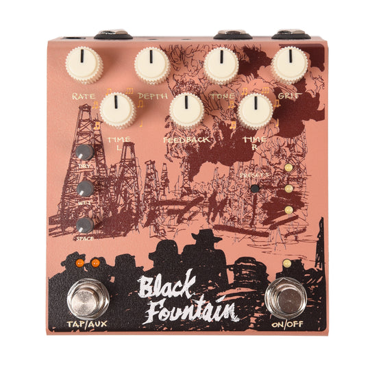Old Blood Noise Black Fountain Stereo Delay Pedal Terracotta
