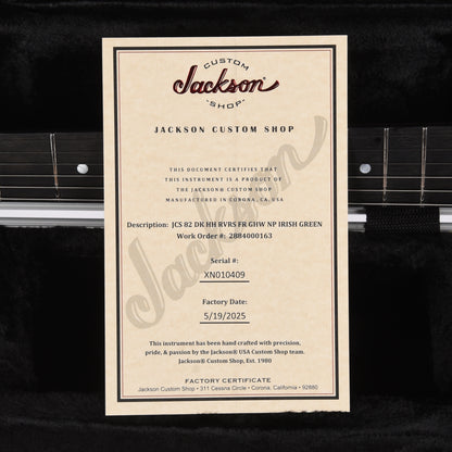 Jackson Custom Shop 1982 Dinky Nitro Pristine Irish Green w/Gold Hardware