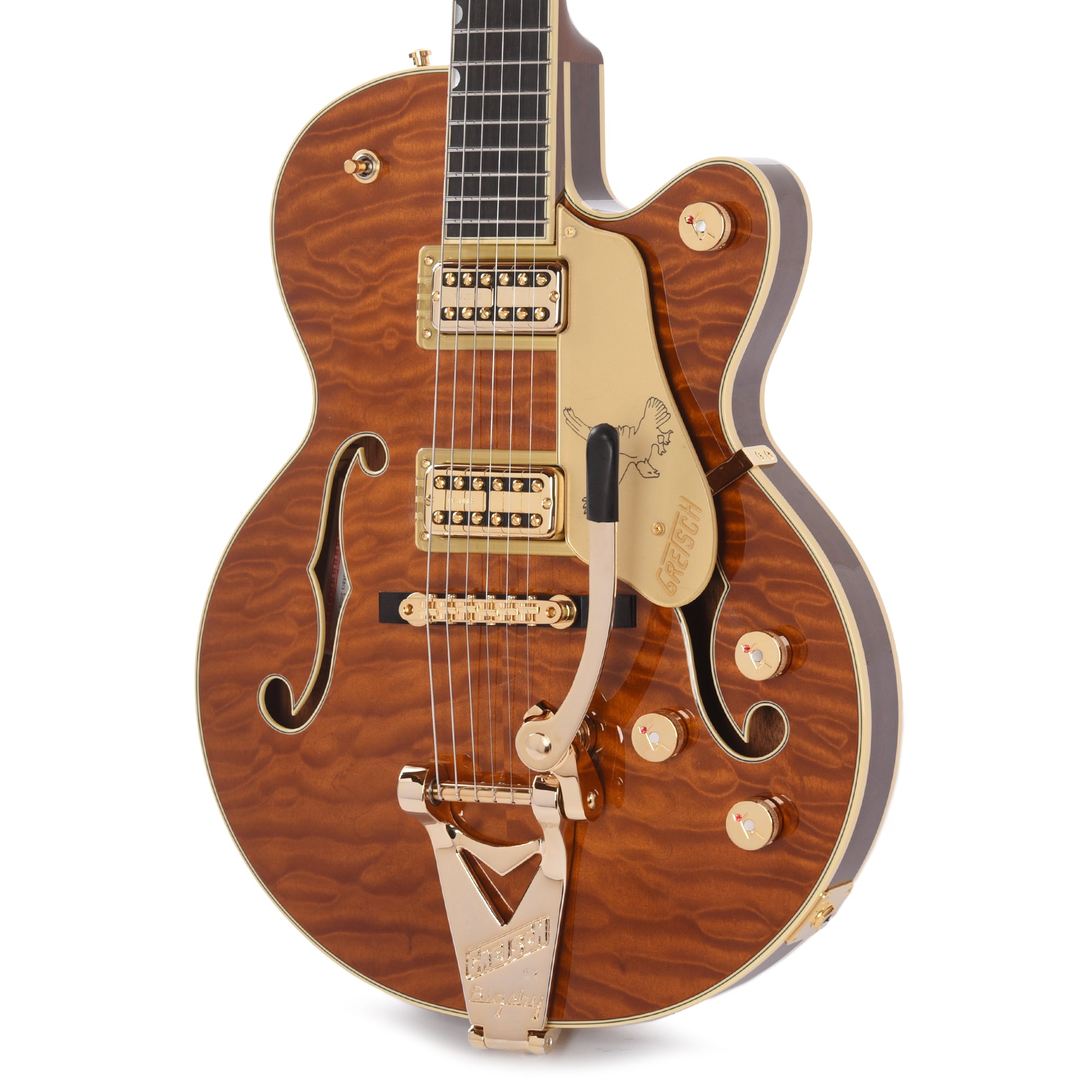 Gretsch Limited Edition Falcon Center Block Jr. with Bigsby Quilted Maple Roundup Orange