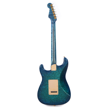 Fender Custom Shop Prestige Collection Elite Stratocaster NOS Variegated Gold Leaf Finish with Sapphire Blue Burst Master Built by Jason Smith