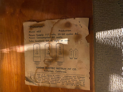 Fender Princeton 1x10" Combo Brown Panel 1963