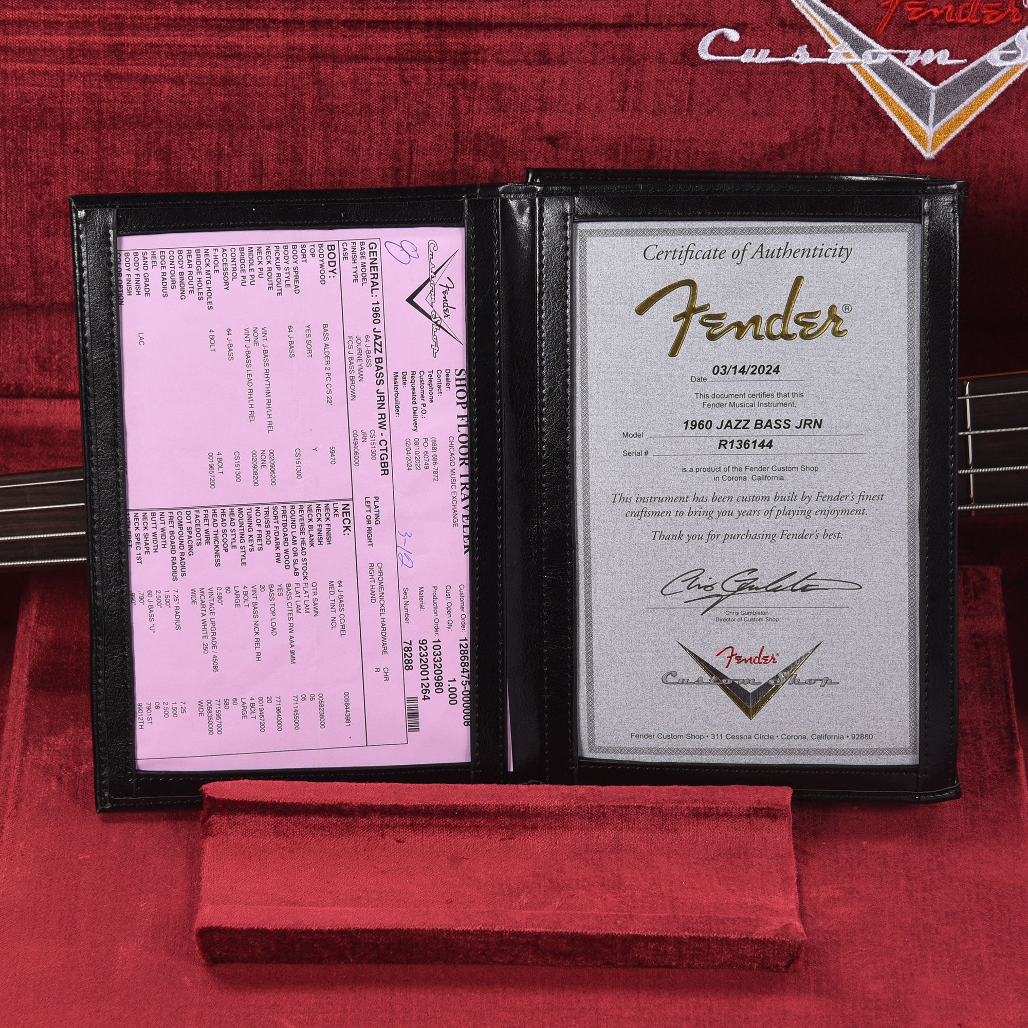 Fender Custom Shop 1960 Jazz Bass Journeyman Relic Cadmium Orange w/Candy Tangerine Burst