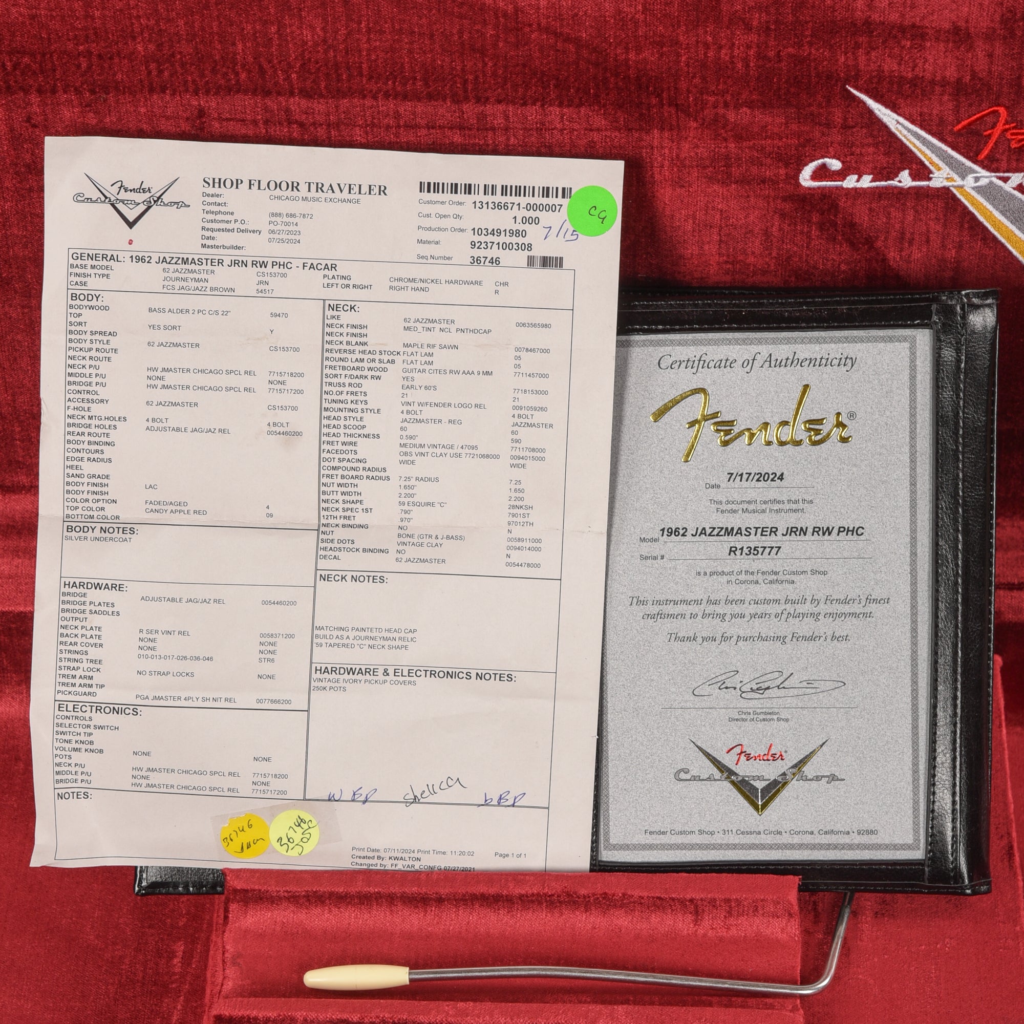 Fender Custom Shop '62 Jazzmaster Journeyman Relic Faded Aged Candy Apple Red 2024