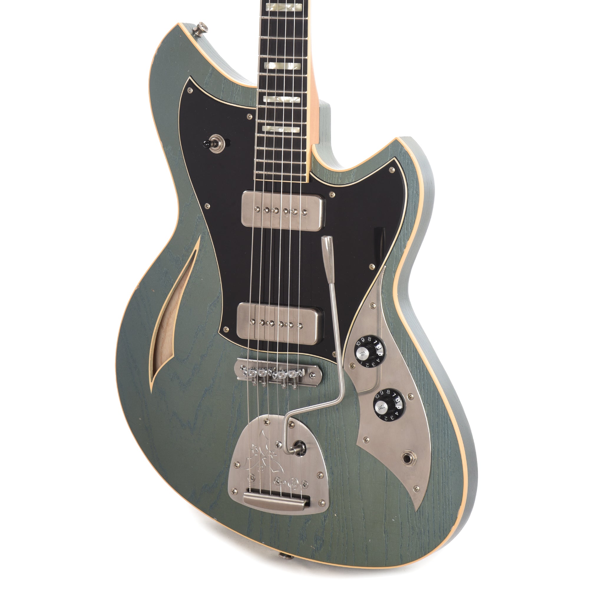 Novo Miris J Pelham Blue Light Distress w/Block Inlays & Fralin P-90s