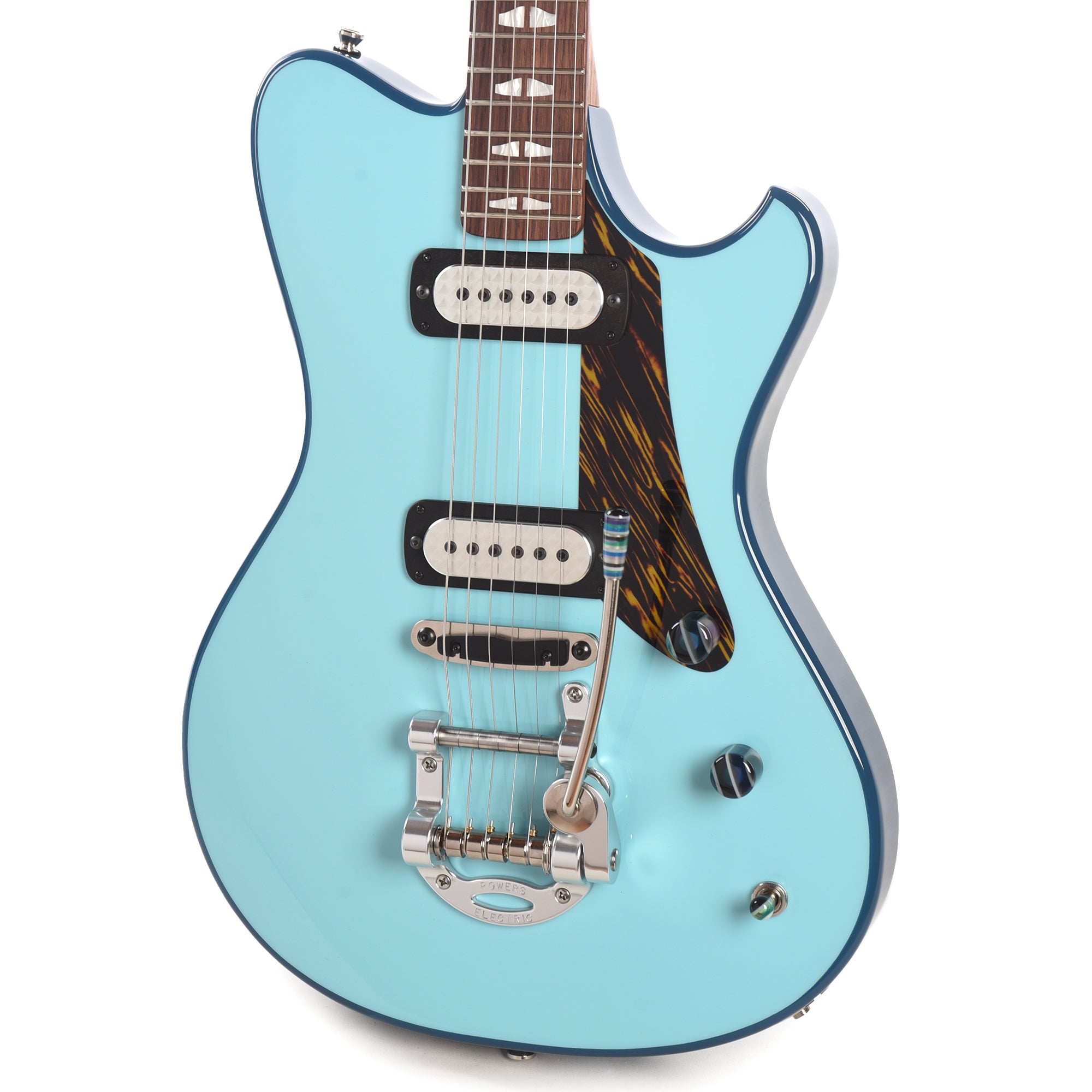 Powers Electric A-Type Two-Tone Larkspur Blue Top & Oslo Blue Back/Sides w/FF42 Pickups
