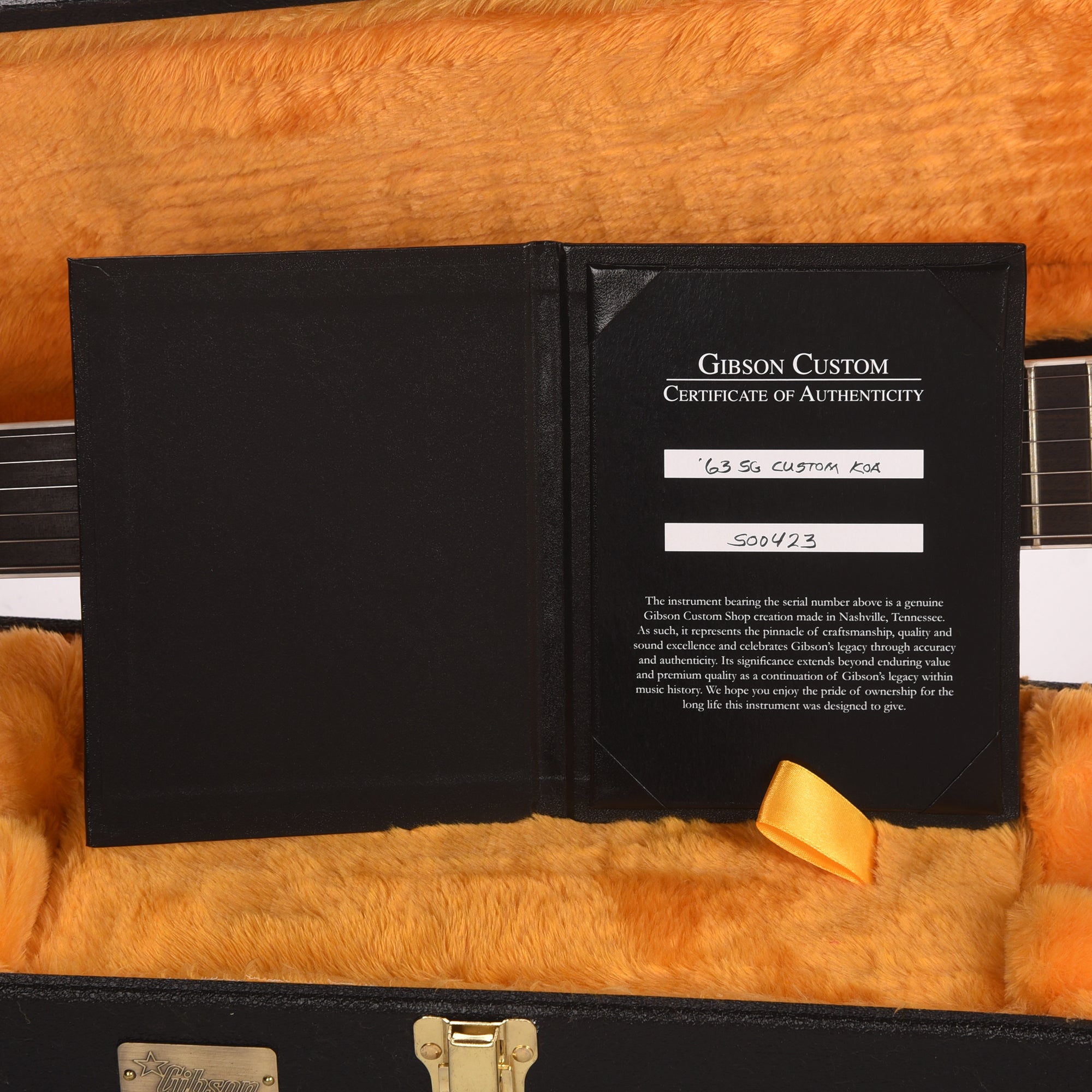 Gibson Custom Shop 1963 SG Les Paul Custom 