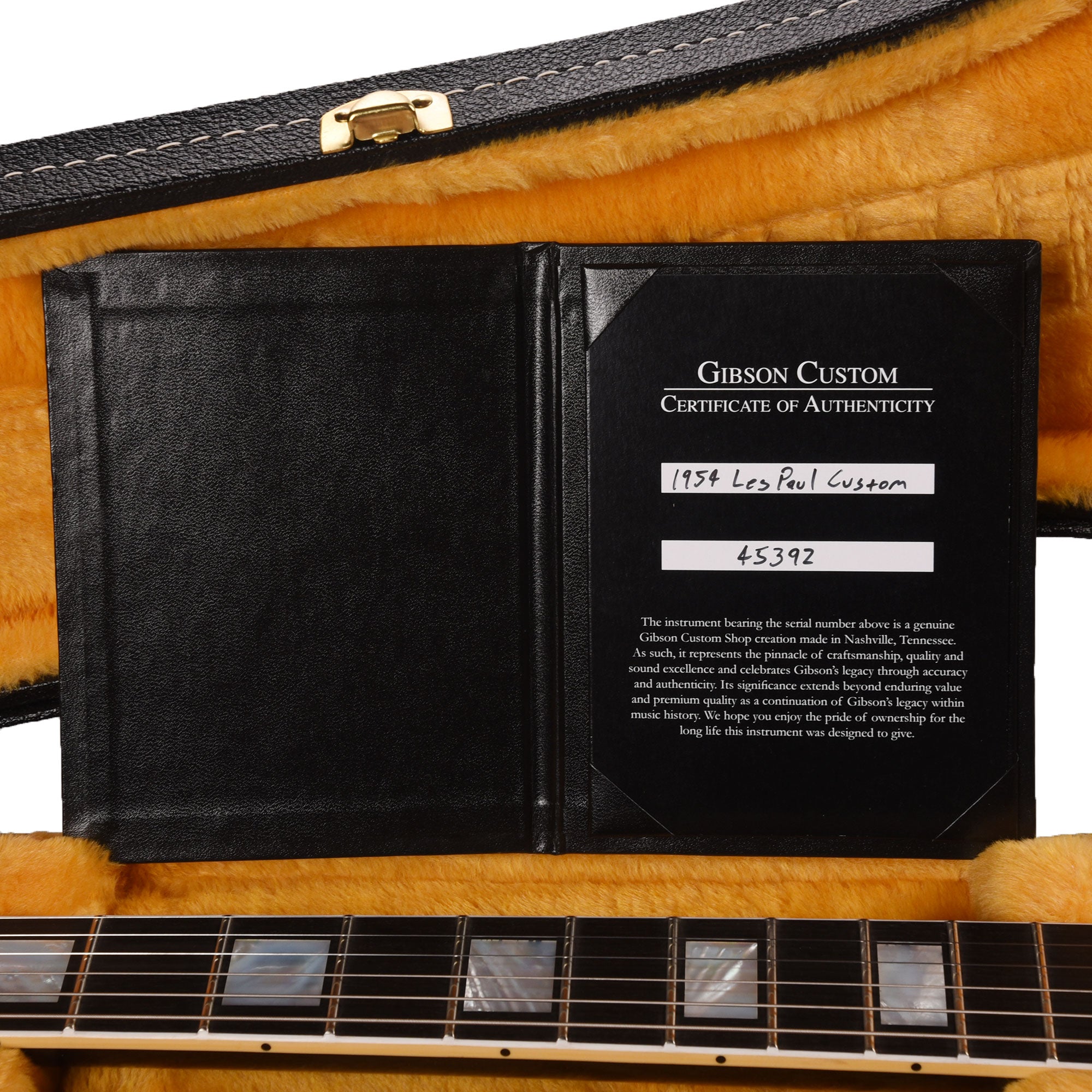 Gibson Custom Shop 1954 Les Paul Custom Staple Pickup Reissue Ebony VOS
