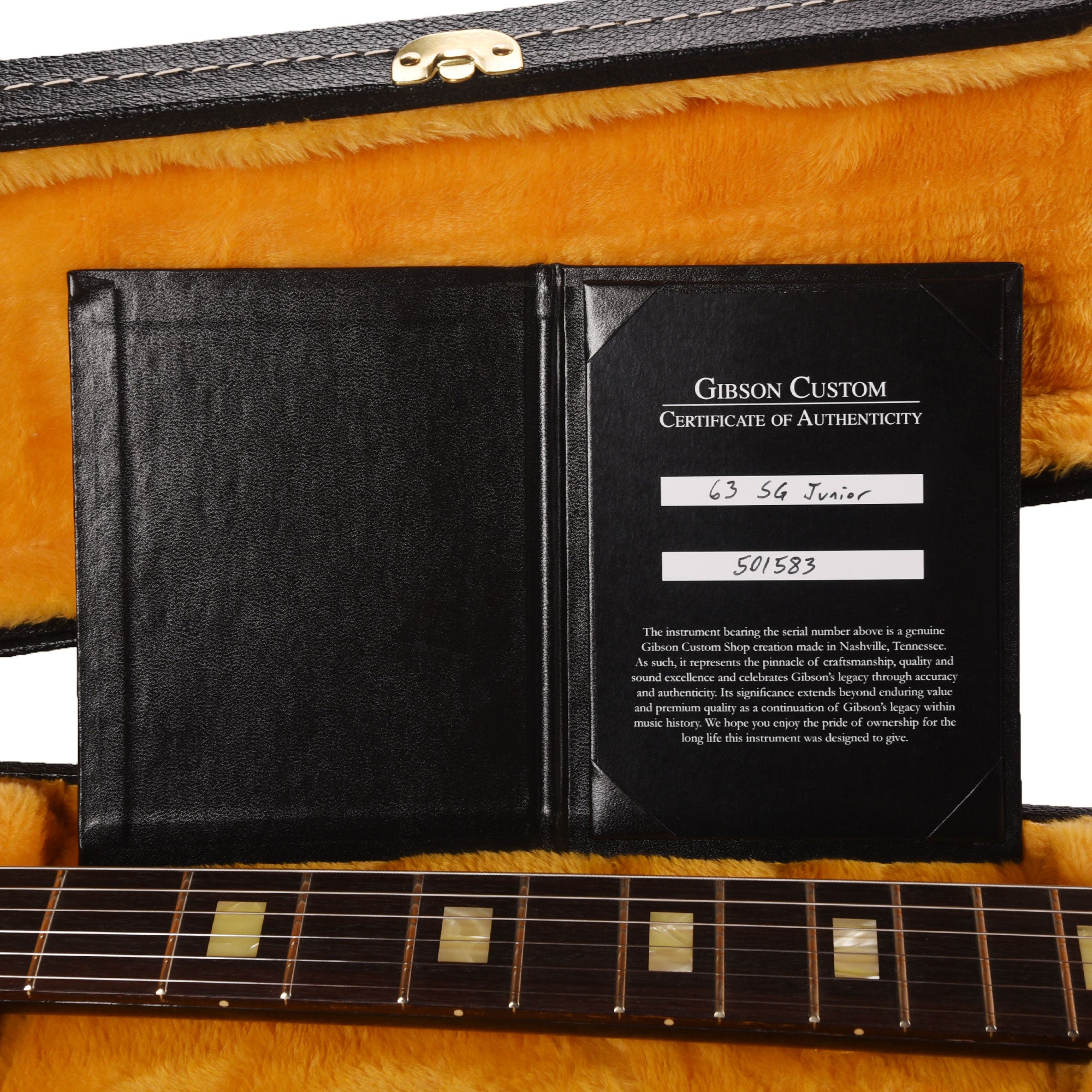 Gibson Custom Shop 1963 SG Junior LEFTY Silverburst VOS