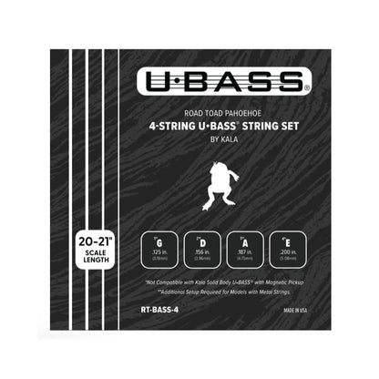 Kala Road Toad Pahoehoe U-BASS Strings 4-String Set Black