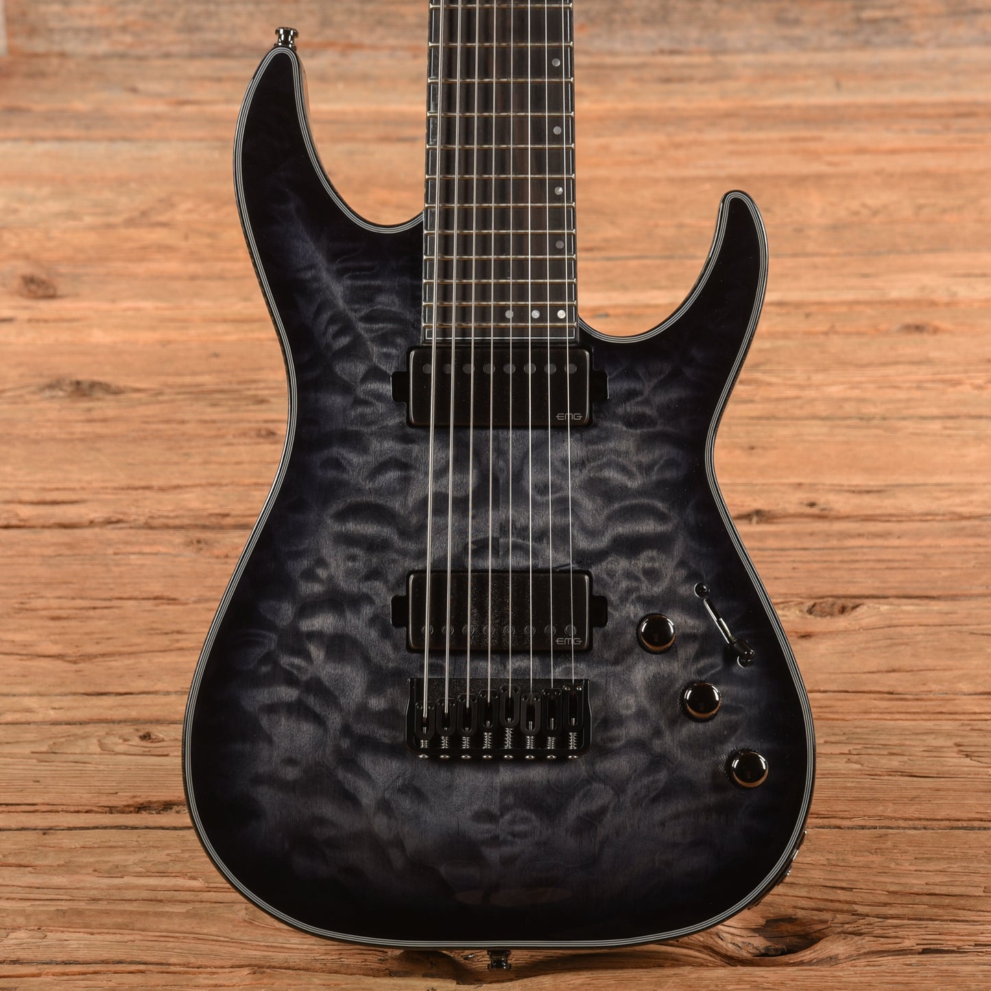 Schecter Hellraiser Hybrid C-8 Transparent Black Burst 2023
