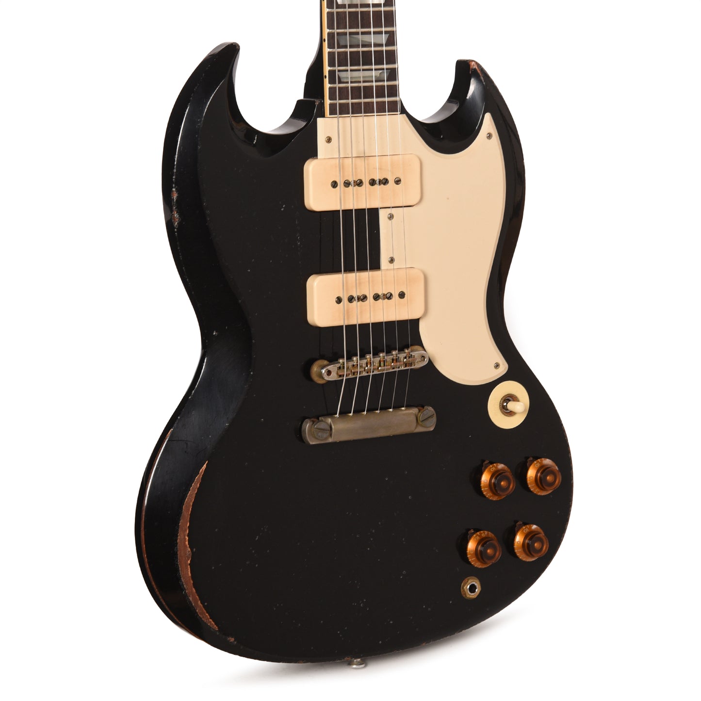 Gibson Custom Shop 1961 Les Paul SG Standard Antique Double Ebony Lab Heavy Aged w/P90s