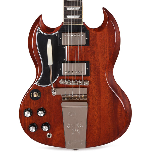 Epiphone Inspired by Gibson Custom 1964 SG Standard Reissue LEFTY Cherry Red w/Maestro Vibrola