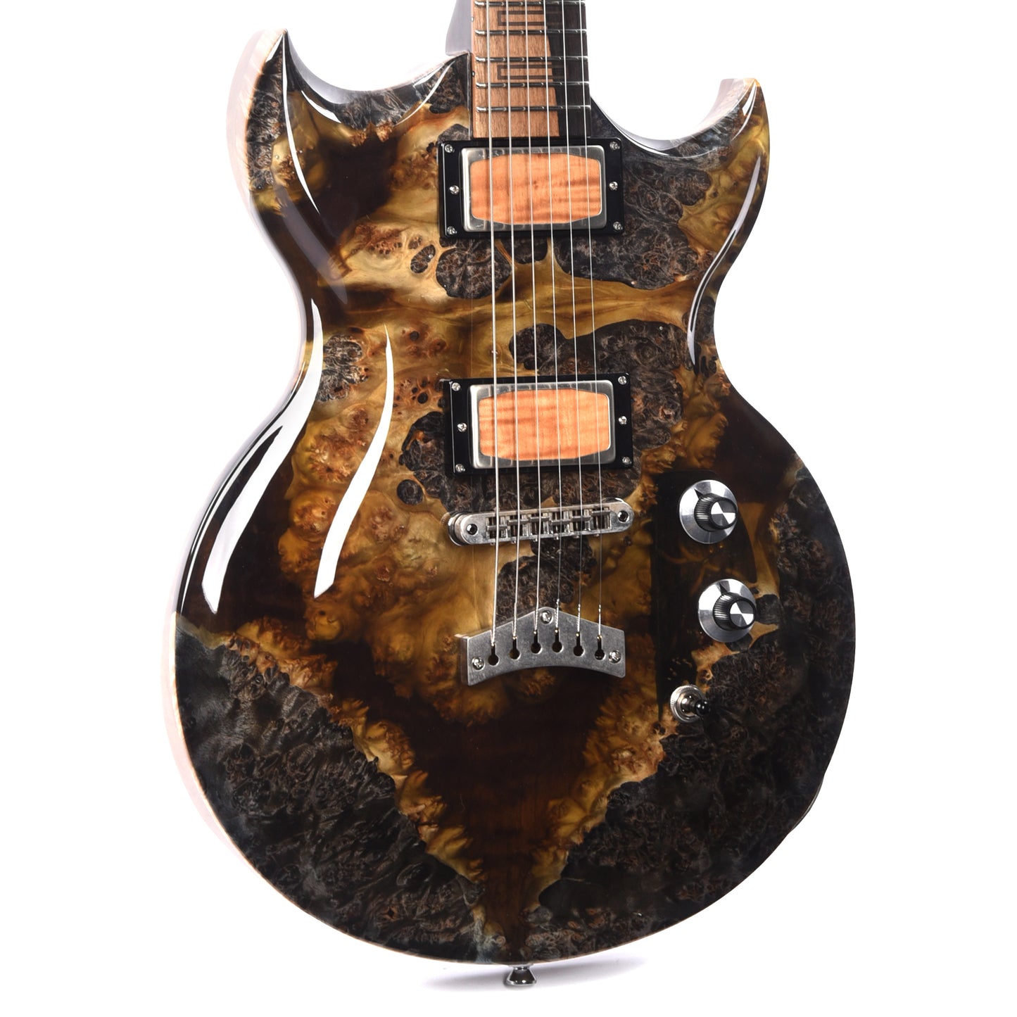 Dunable USA 10th Anniversary Minotaur Burl Maple Slab w/Black Earth Resin Topographical Post-Apocalypse