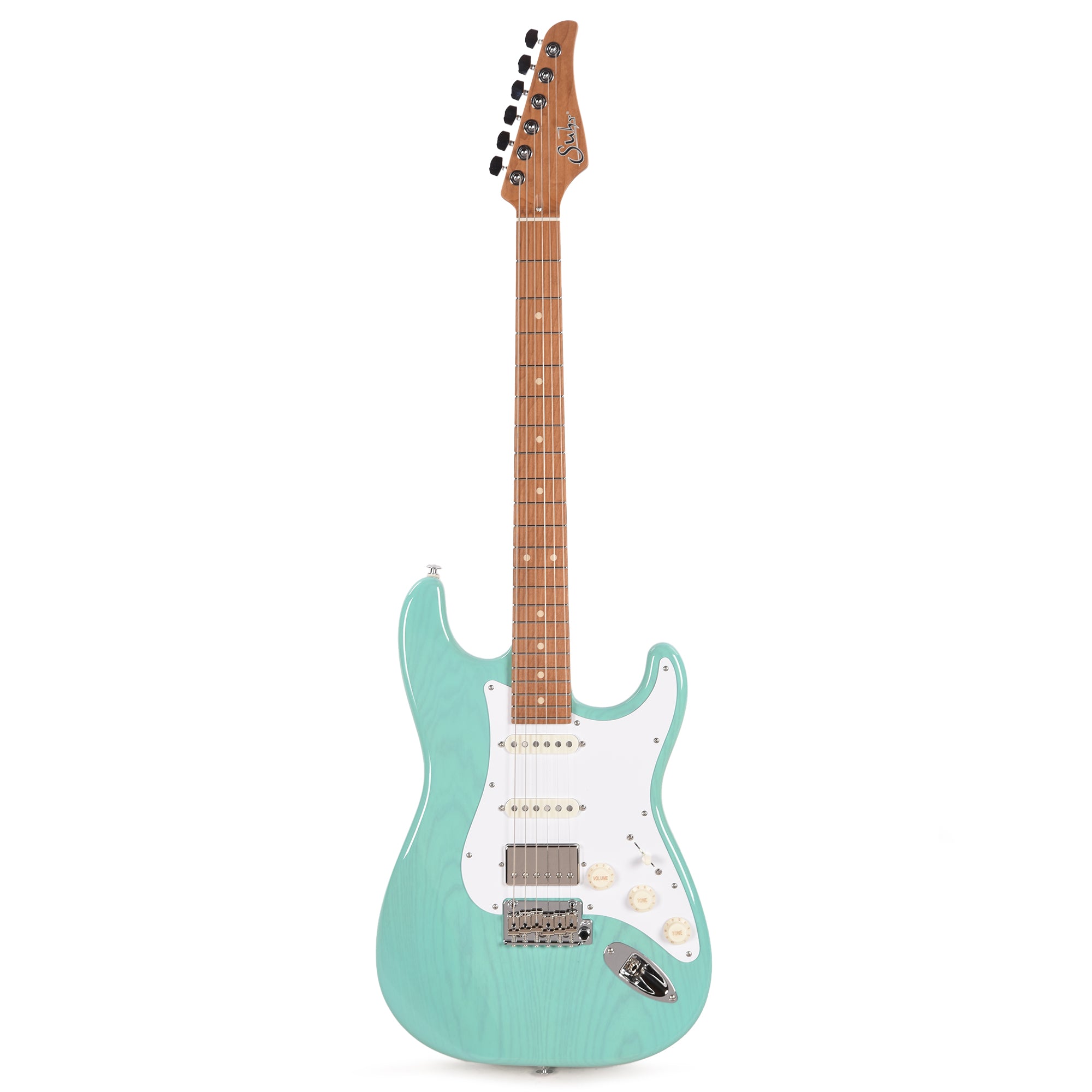 Suhr Custom Classic S Swamp Ash HSS Trans Seafoam Green w/Roasted Maple Neck
