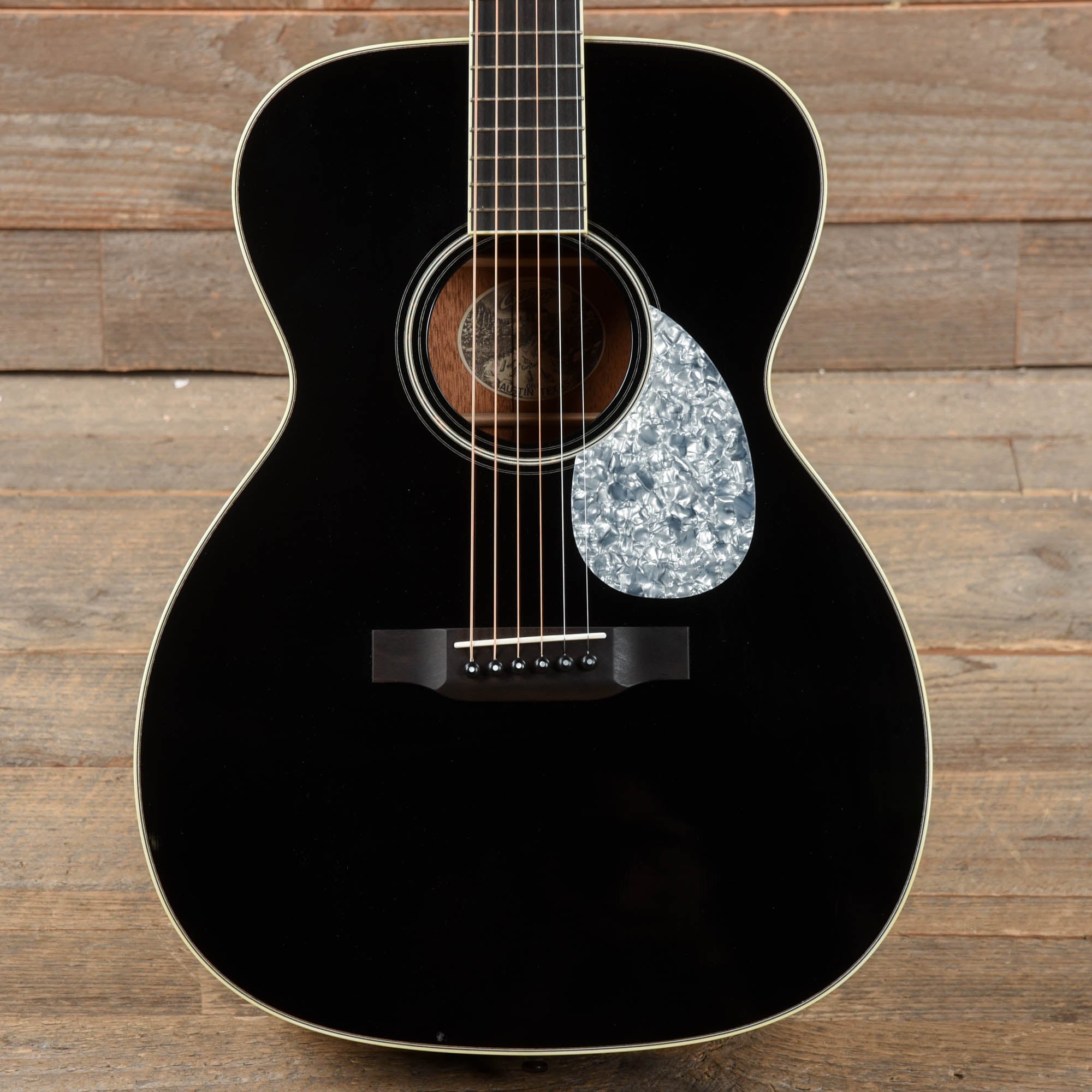 Collings OM1 Jet Black Top Doghair Back/Sides w/Pearloid Pickguard