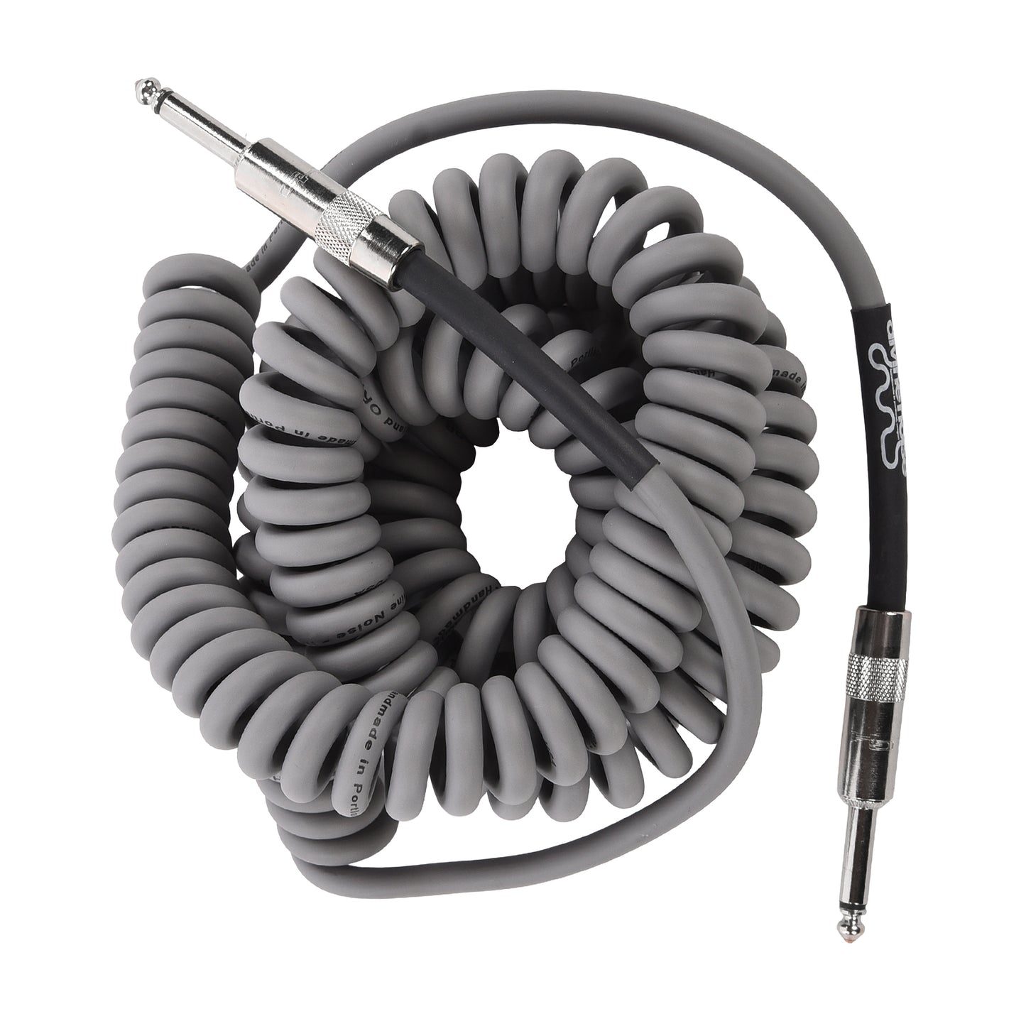 Divine Noise Curly Instrument Cable 30' Straight/Straight Gray
