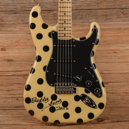 Fender Buddy Guy Signature Stratocaster (Signed) White with Black Polka Dots 2023
