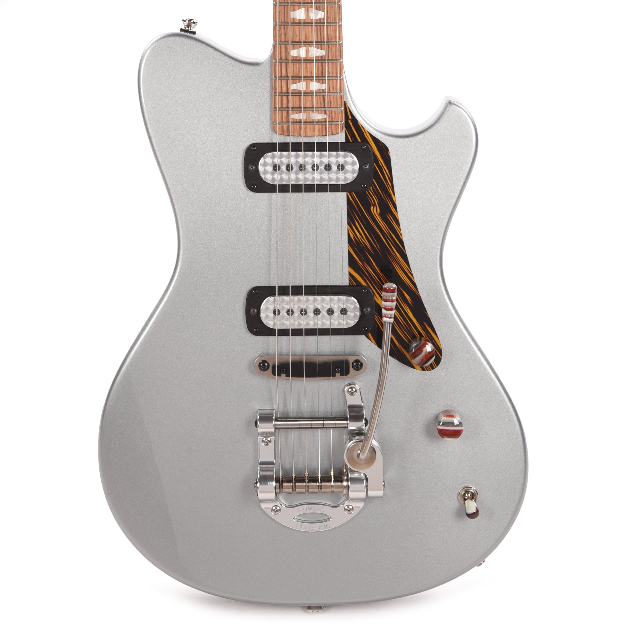 Powers Electric A-Type Dolomite Silver w/FF42 Engine Turned Pickups