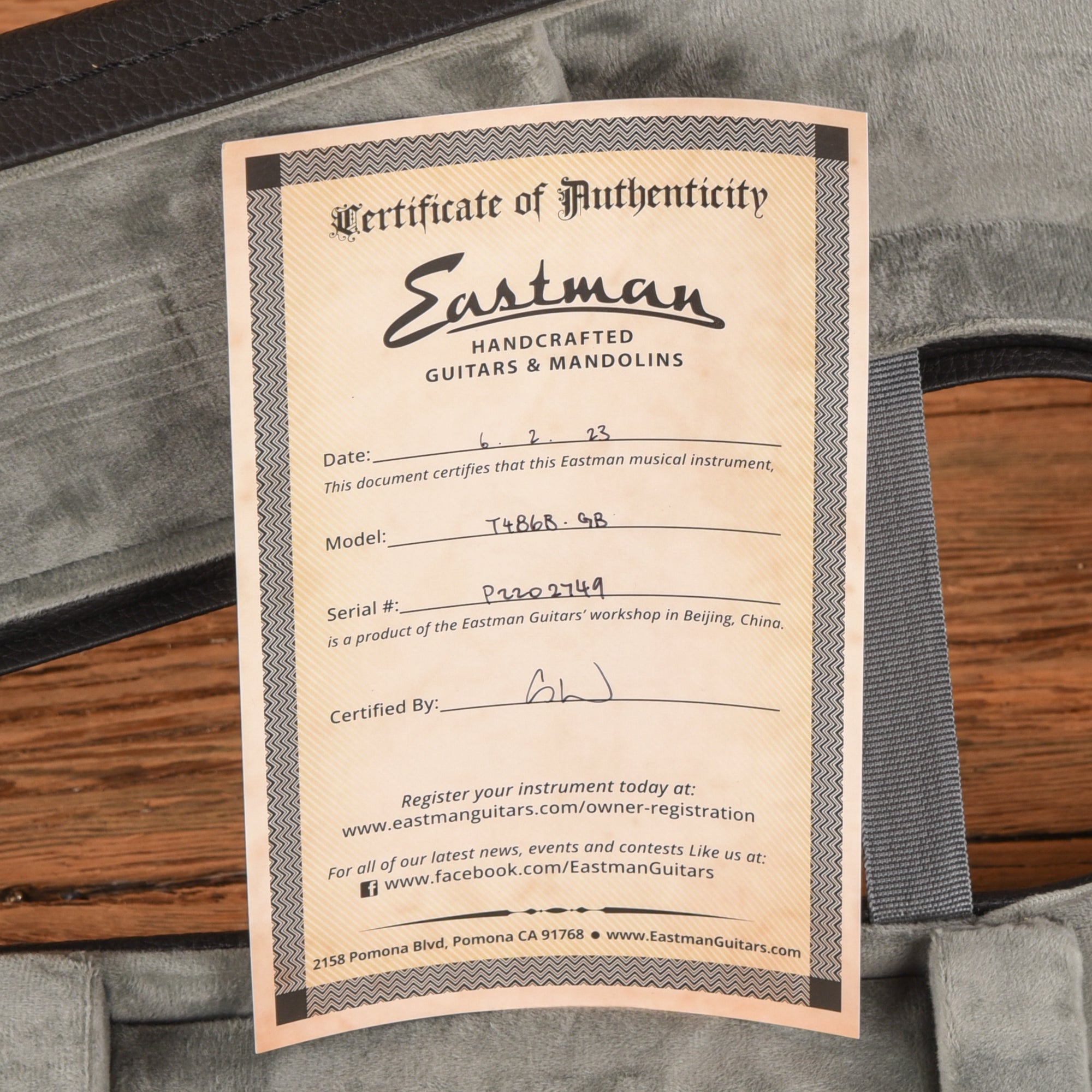 Eastman T486B Thinline Archtop Bigbsy Goldburst 2022